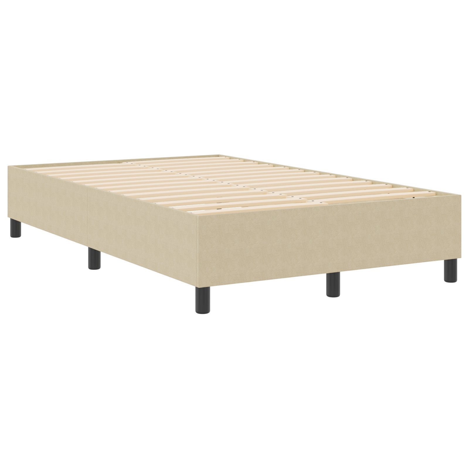 vidaXL Bett Boxspringbett Hellgrün Grau Cordstoff günstig online kaufen