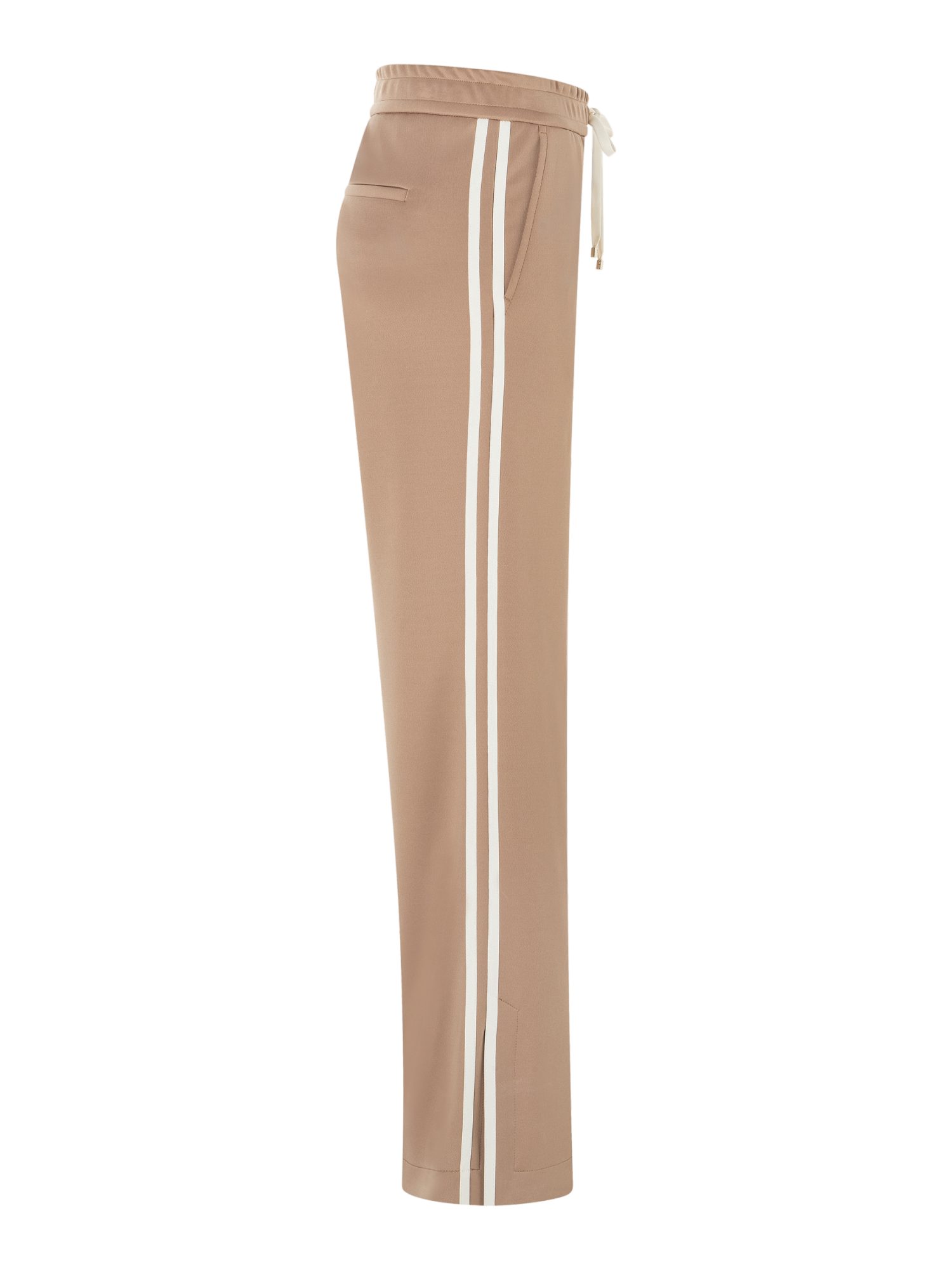 Cambio Stoffhose natur, Freizeit, Polyester, Unifarben, Wide Leg, Mittel