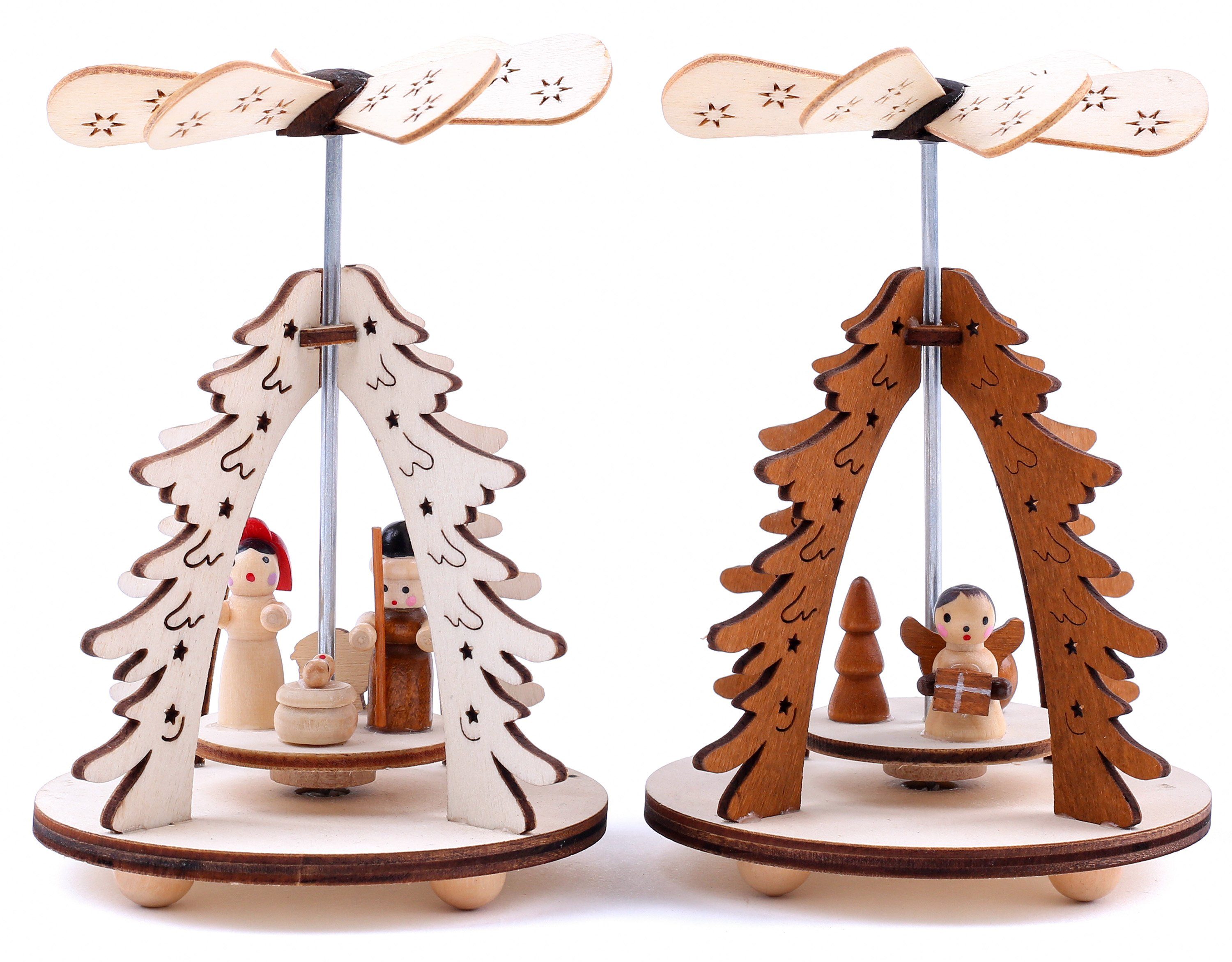 Weihnachtspyramide Holzpyramide im 2er Set