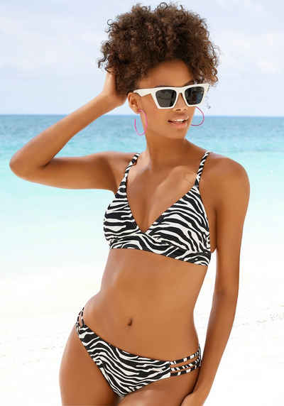 Venice Beach Triangel-Bikini-Top Fjella, in zweifarbiger Animal-Optik