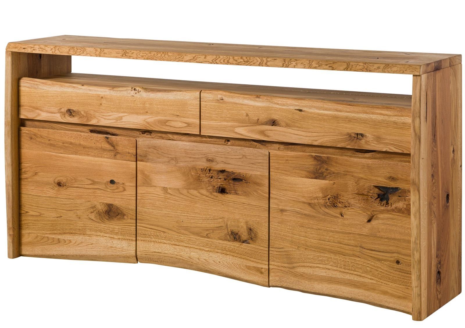 Massivmoebel24 Sideboard (Sideboard Wildeiche 191x45x96 natur geölt PURE OAK #102), Sideboard Wildeiche 191x45x96 natur geölt PURE OAK #102