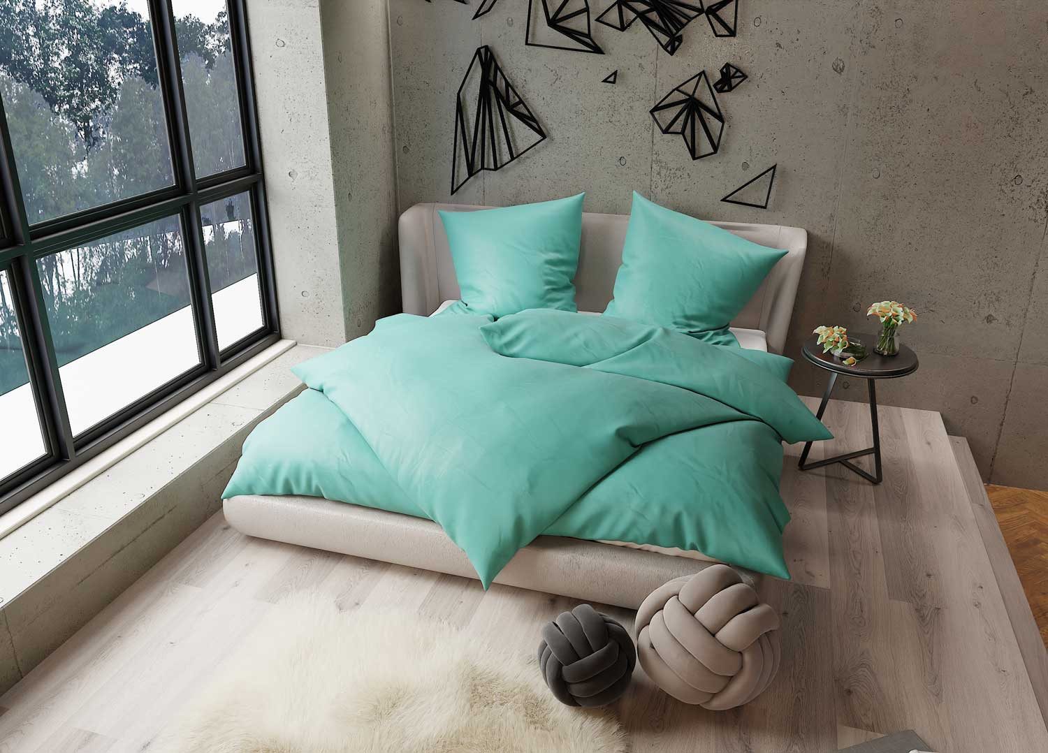 BETTWAESCHE-MIT-STIL Bettwäsche TENCEL™ Lyocell Bettwäsche uni einfarbig, Lyocell, 2 teilig – Bild 2 von 4