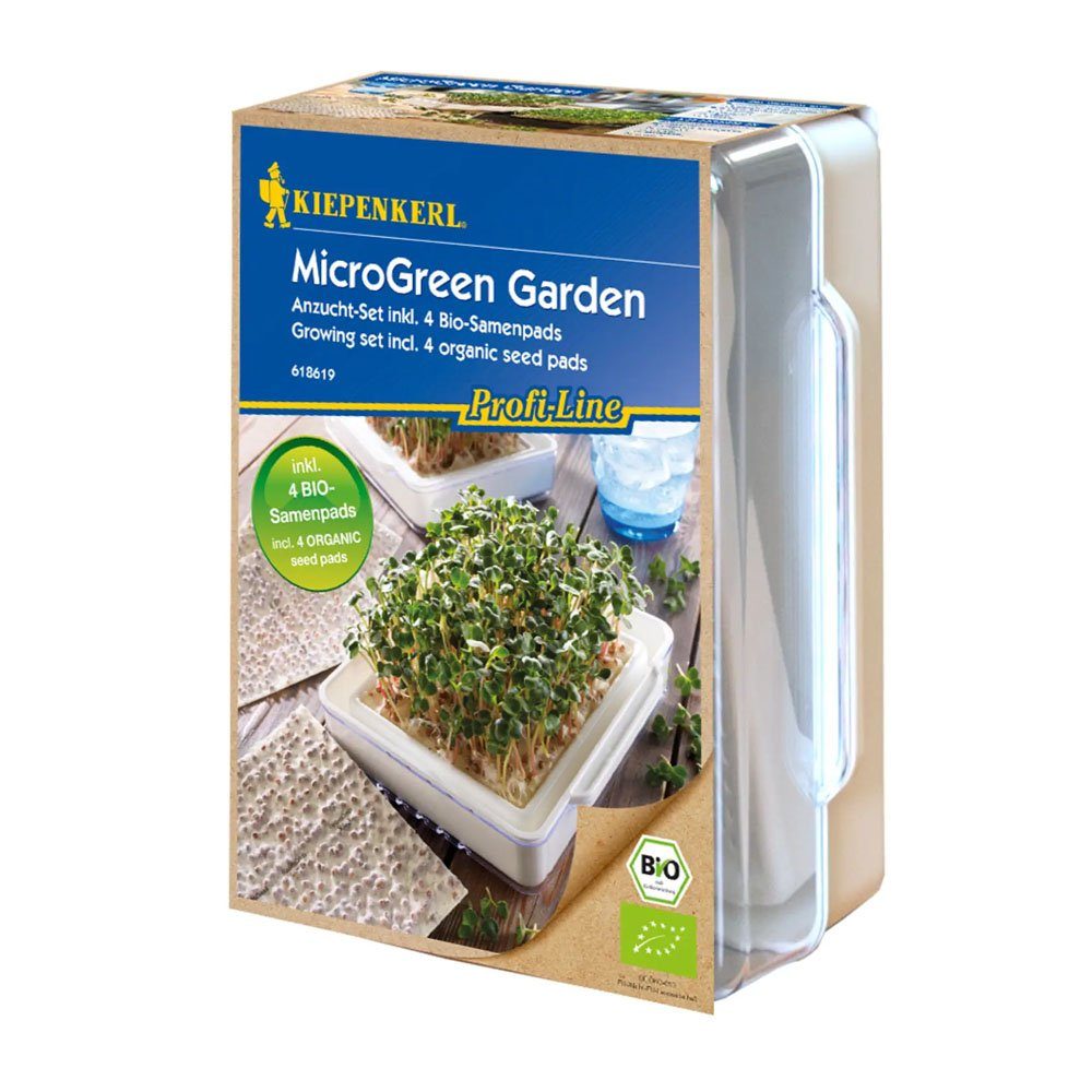 Kiepenkerl Kräutertopf Profi-Line BIO MicroGreen Anzucht-Set + 3x Pads Rettichsamen (3 St)