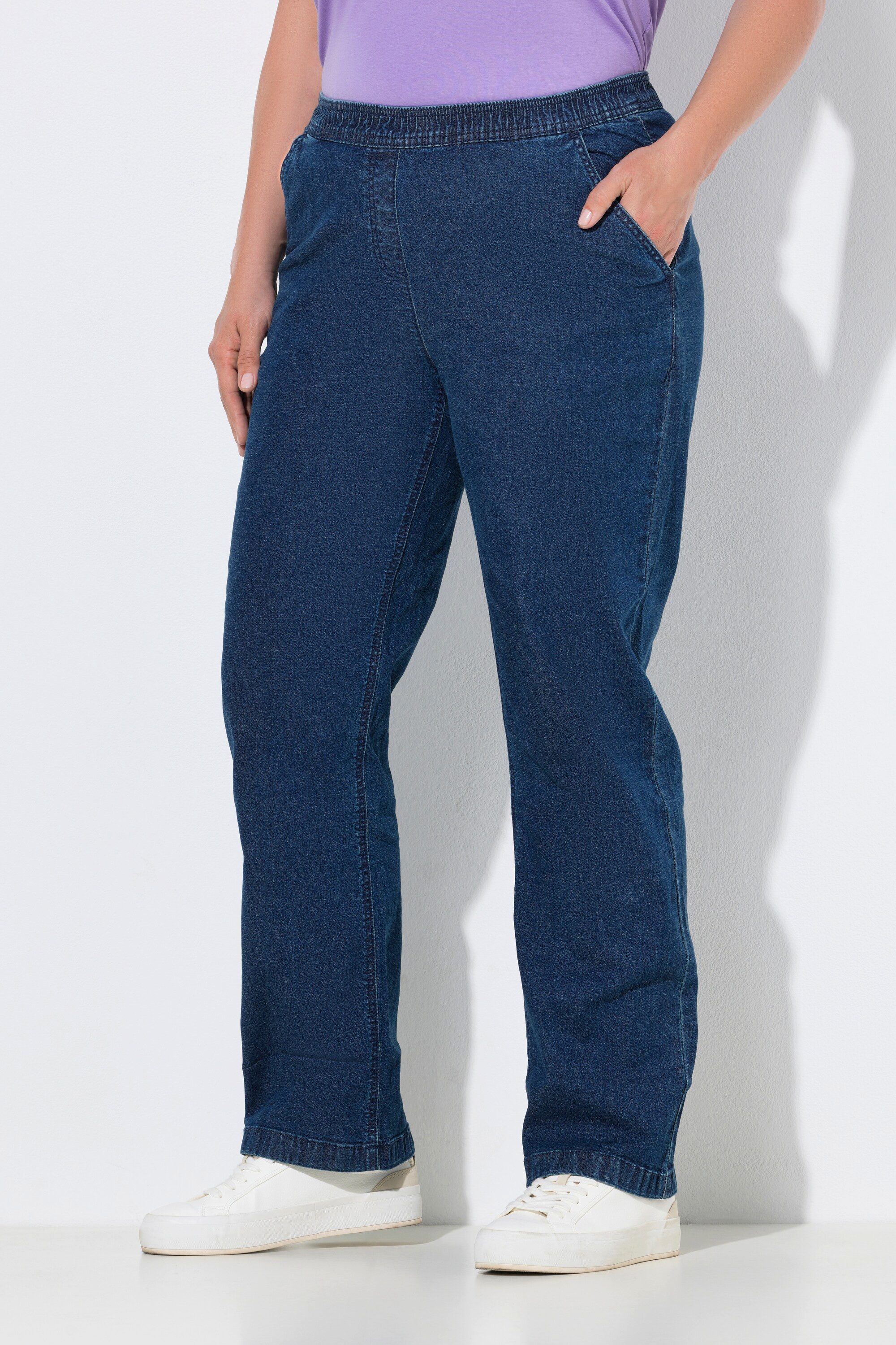 Ulla Popken Funktionshose Jeans Mandy gerades Bein Elastikbund günstig online kaufen