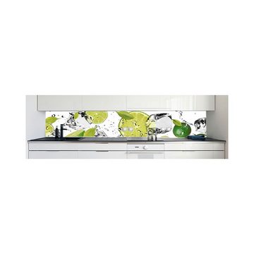 DRUCK-EXPERT Küchenrückwand Küchenrückwand Limetten Eiswasser Hart-PVC 0,4 mm selbstklebend