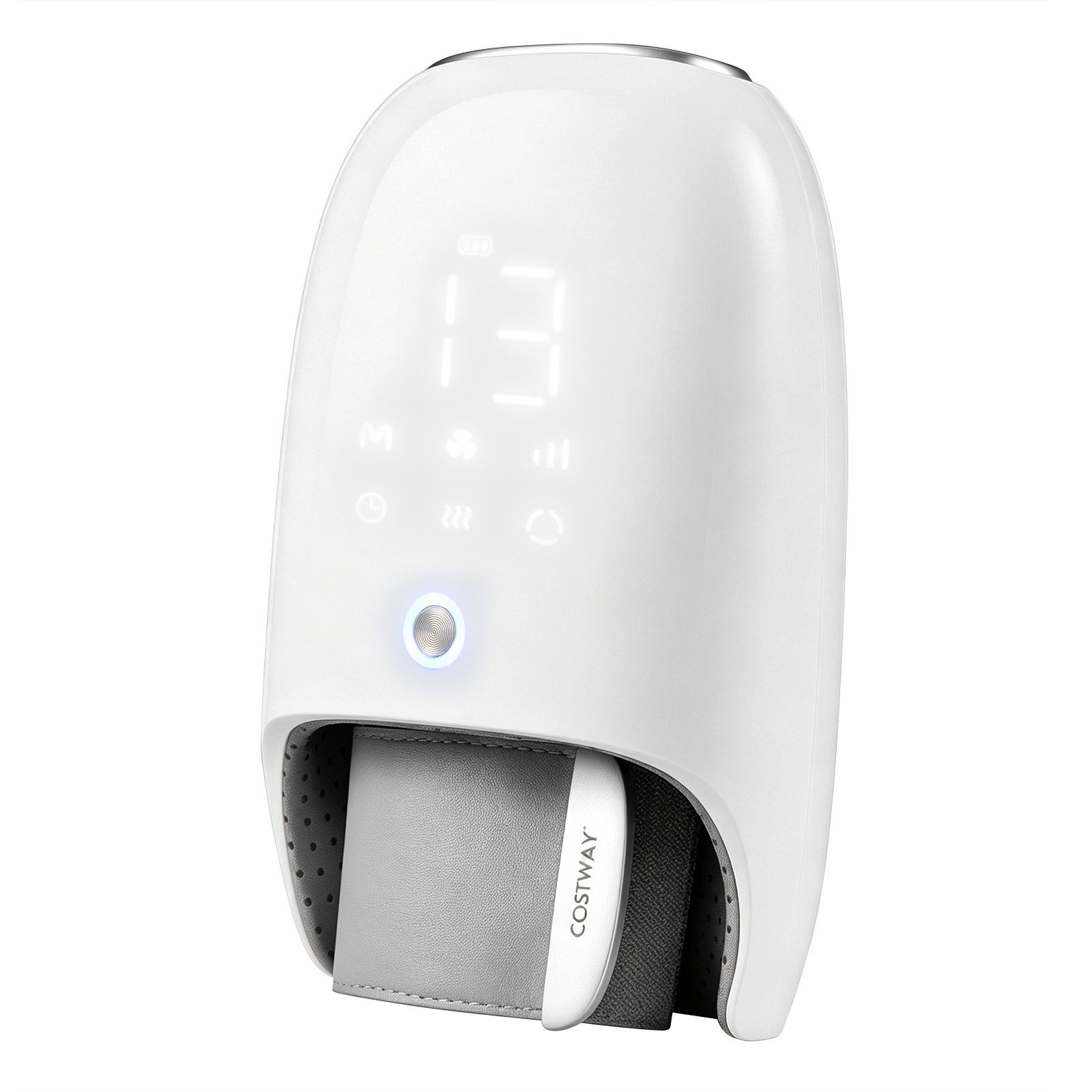 COSTWAY Beruhigungs- und Entspannungsgerät Kabelloser Hand Massager mit Luftdruck und Knetmassage