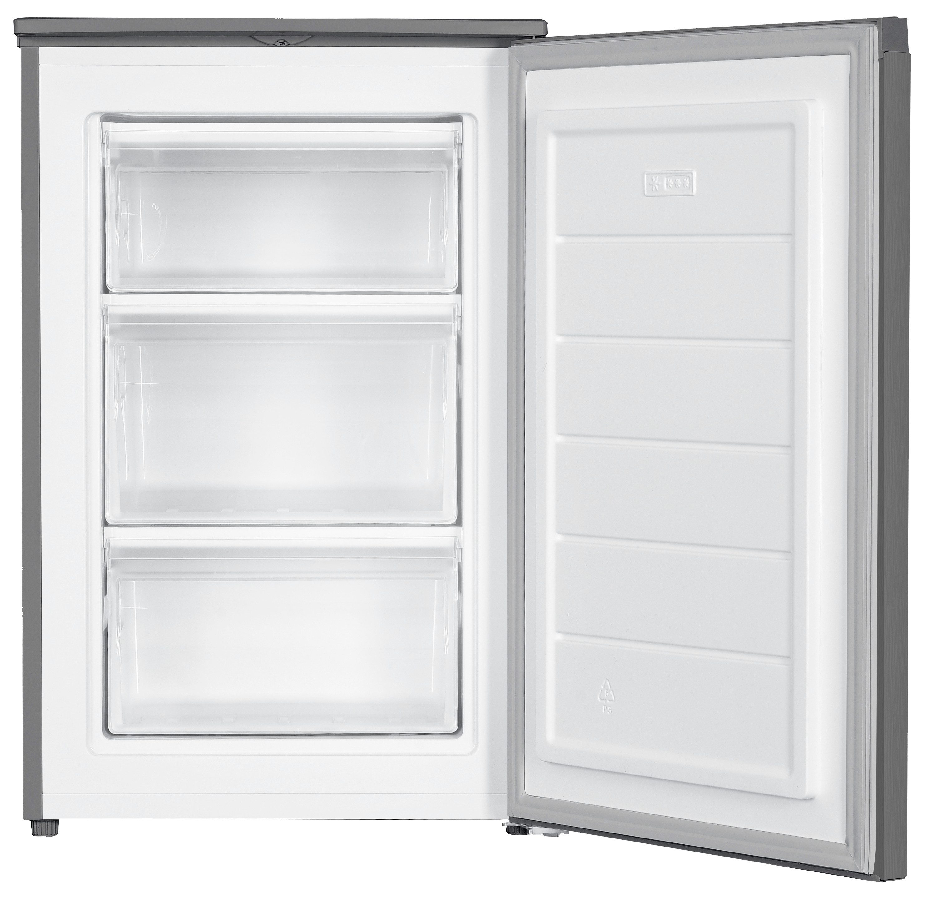 SCHOEPF Gefrierschrank GS87SBIX, 85 cm hoch, 55 cm breit, 4-Sterne Gefrierfach, 87L Nutzinhalt, Energieklasse B