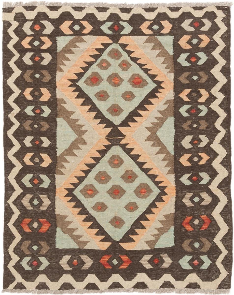 Orientteppich Kelim Afghan 106x128 Handgewebter Orientteppich, Nain Trading, rechteckig, Höhe: 3 mm
