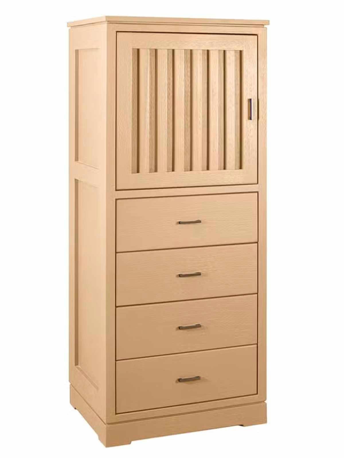 Casamia Highboard Highboard Casaverde 1-türig 4 Schubladen Pinie Massivholz