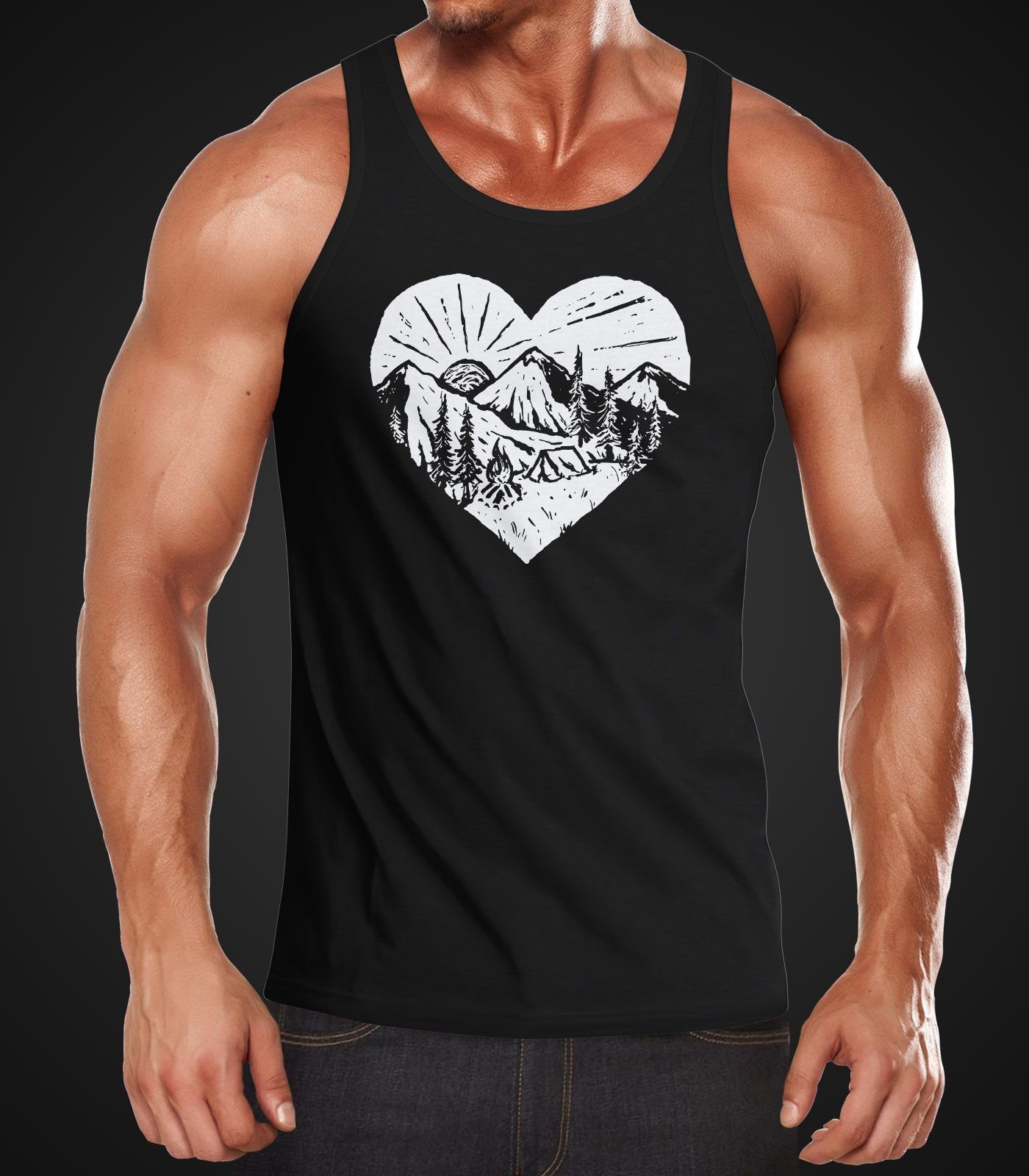 Neverless Tanktop Herren Tank-Top Wandern Berge günstig online kaufen