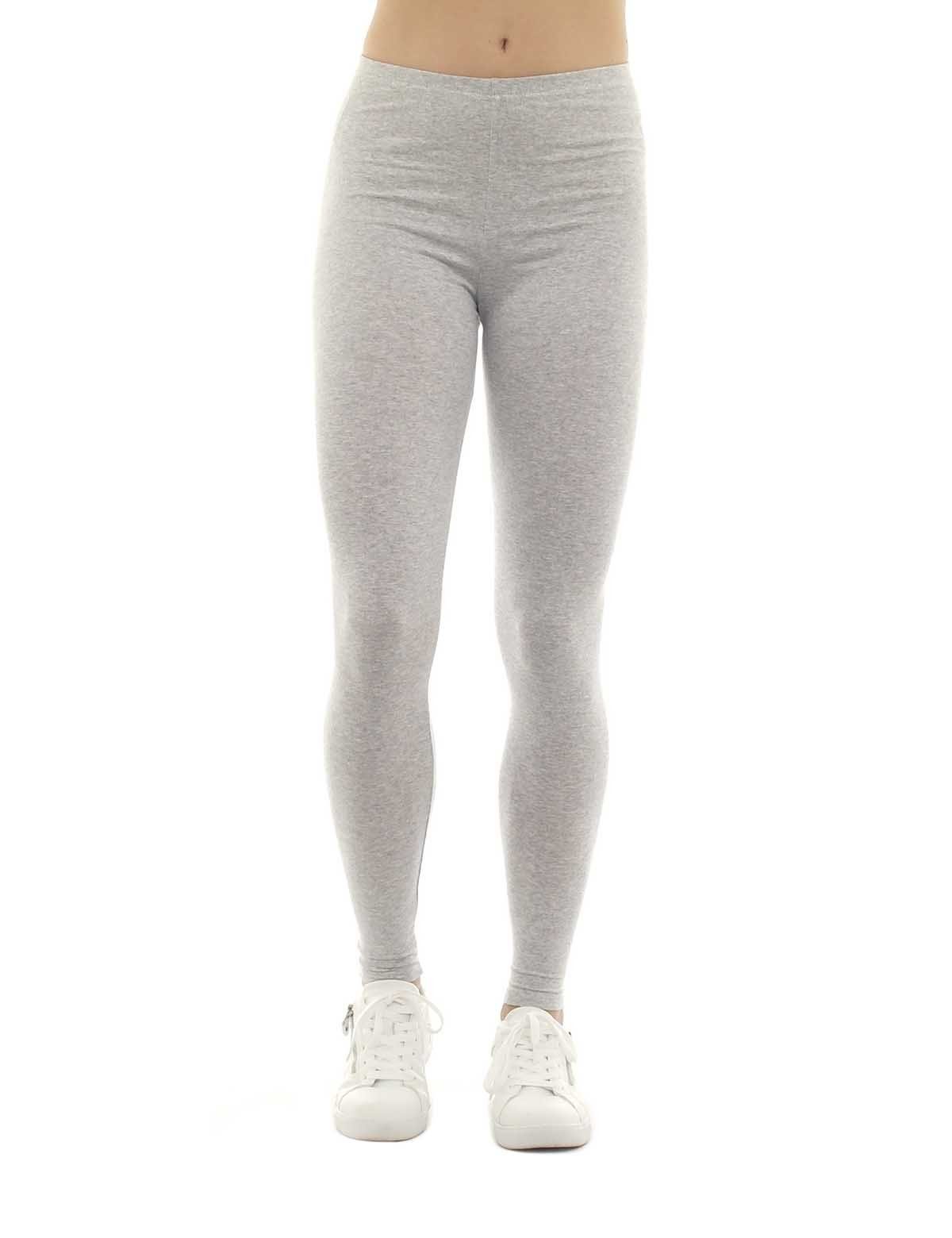 F&K-Mode Leggings Damen Leggings lang Hose Baumwolle gummi