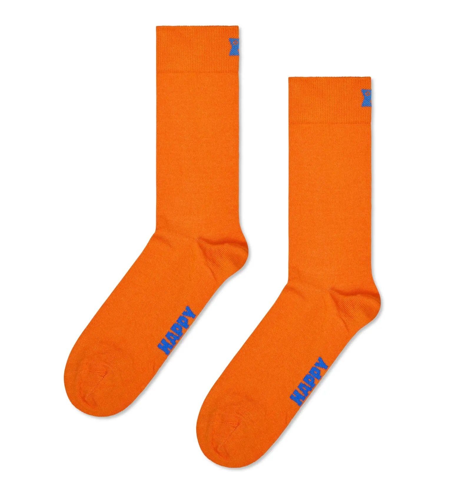 Happy Socks Socken Tagessocke Crew Solid orange/blau/grau - 3 Paar günstig online kaufen