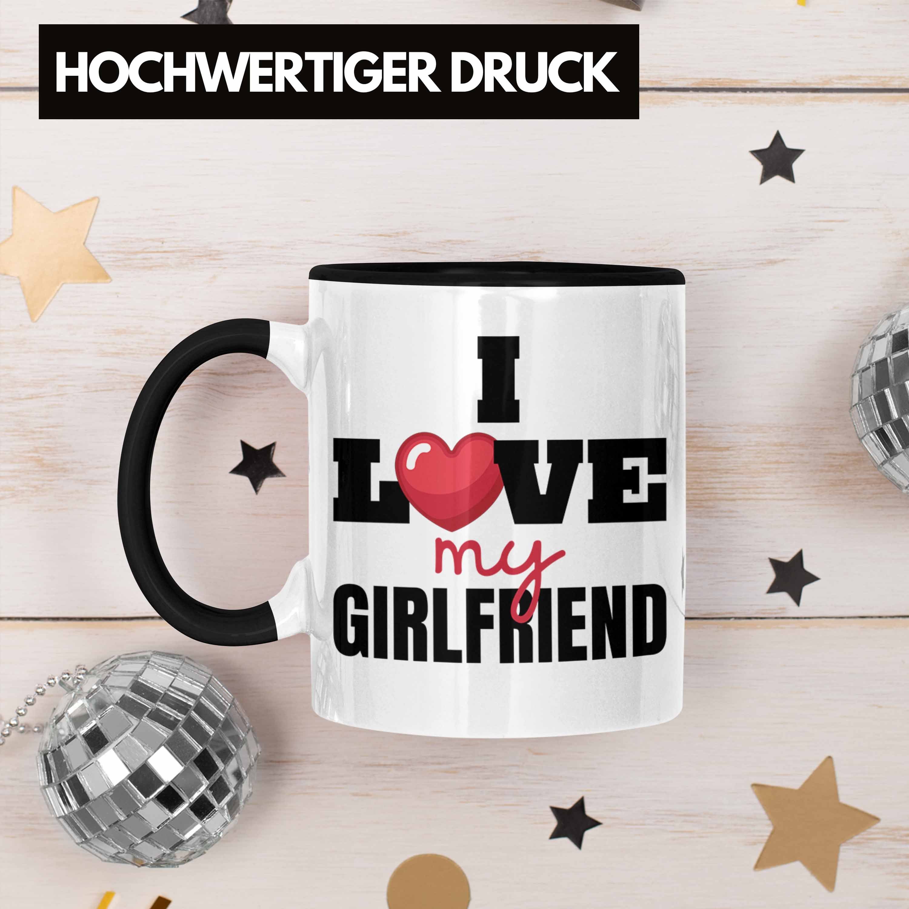 für My Beziehung Trendation Geschenk I Tasse Girlfriend Liebe Tasse Geschen Freund Love Schwarz