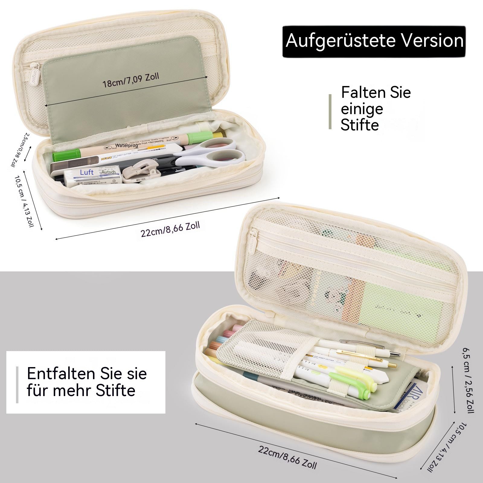 Diwzbyn Schreibgeräteetui Schlamperbox,Geräumiges Federmäppchen / Etui –, Stiftemappe für Schule, Teenager, Mädchen, Jungen, Männer und Frauen