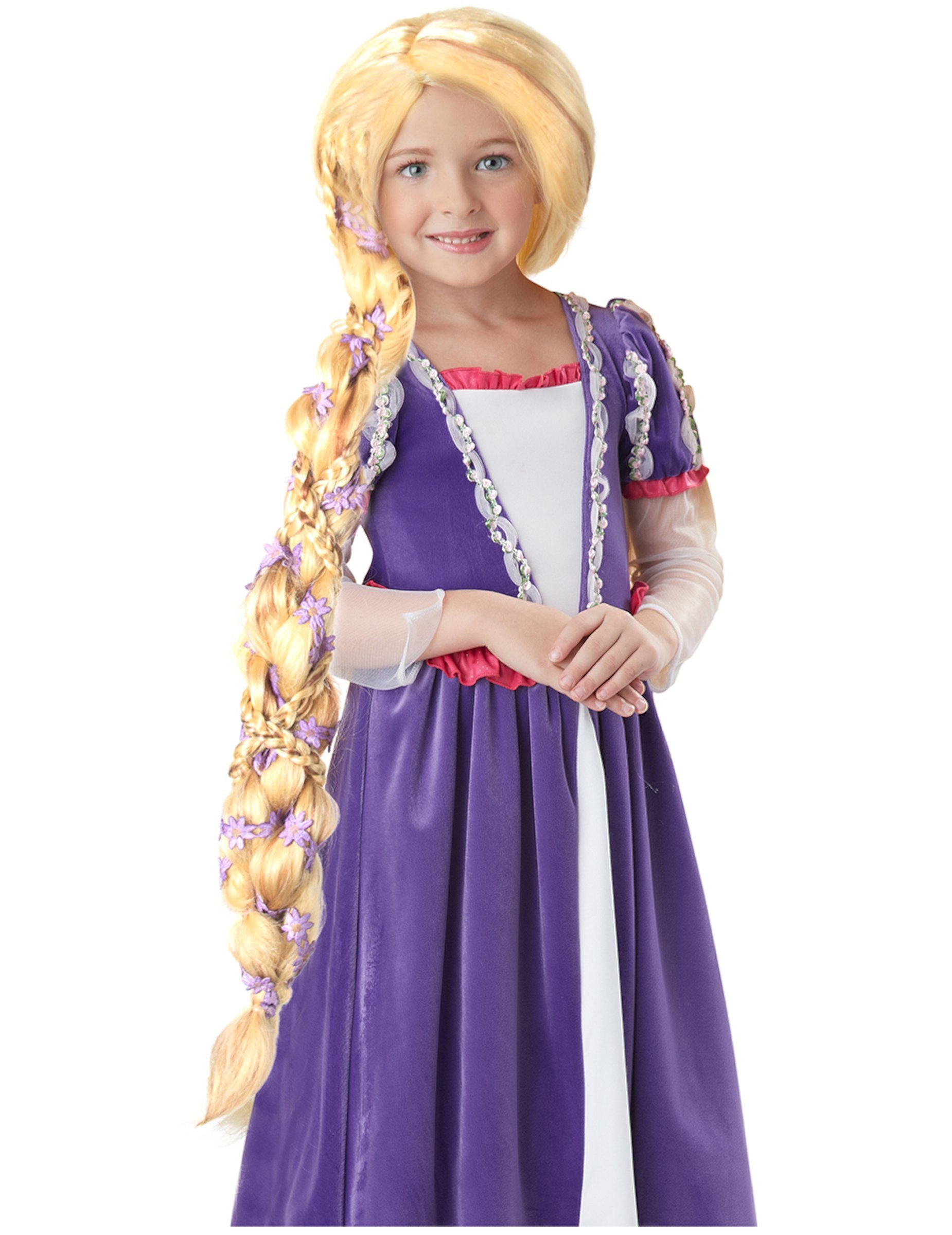 California Costumes Prinzessin-Kostüm Extra lange Prinzessinnen-Perücke mit Blumen blond