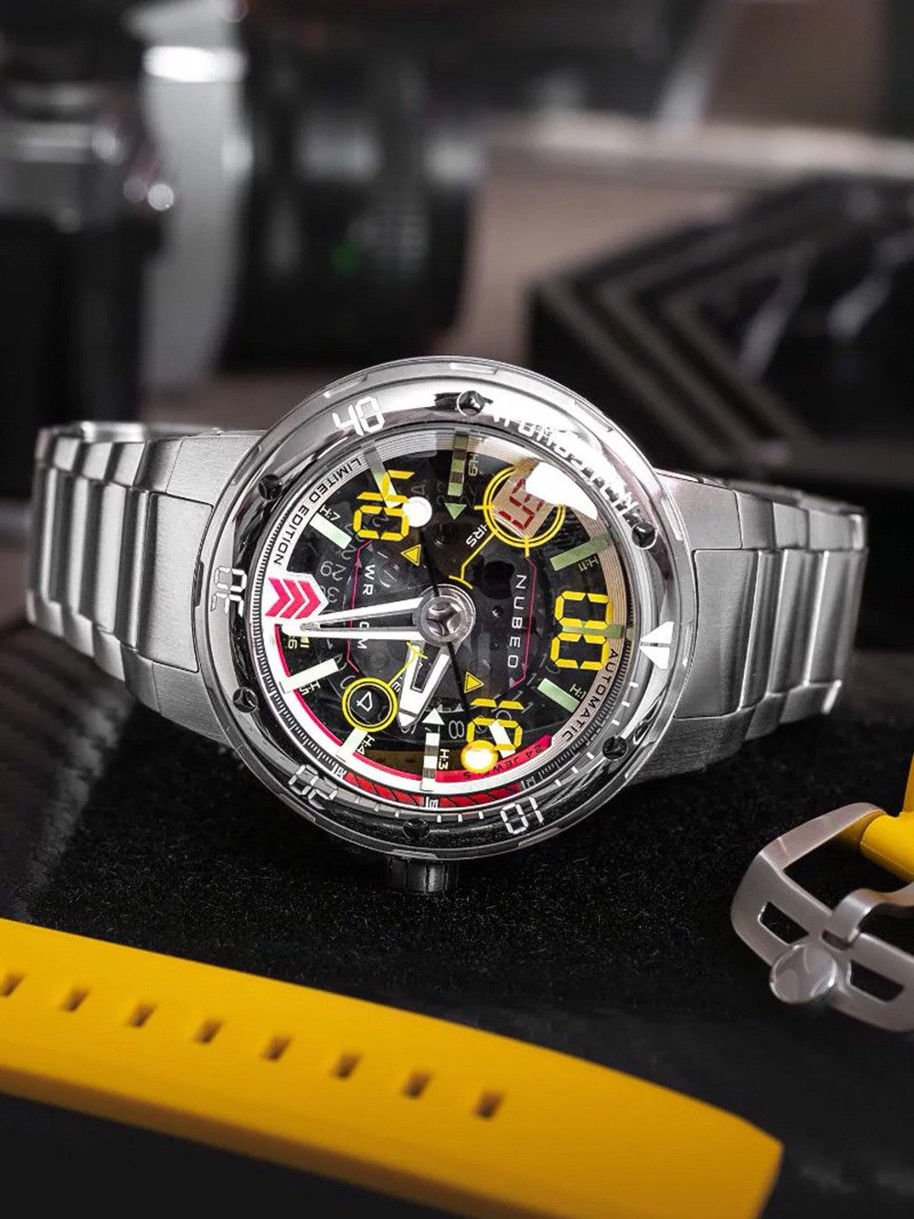 Nubeo Automatikuhr Nubeo NB-6090-11 Herrenuhr Mariner 9 Automatik Limited Edition 50mm 5A Nubeo NB-6090-11 Herrenuhr Mariner 9 Automatik Limited Edition 50mm 5ATM