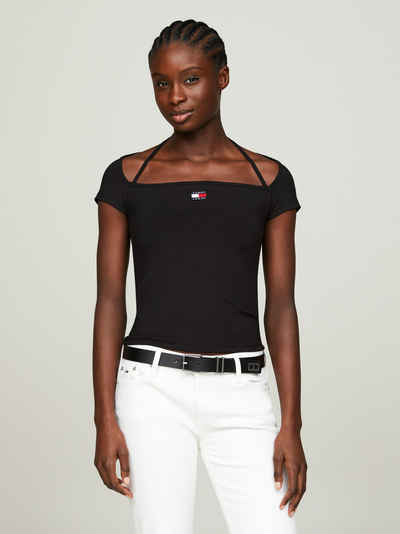 Tommy Jeans Curve T-Shirt TJW SLIM RIB BADGE STRAP SS EXT Große Größen