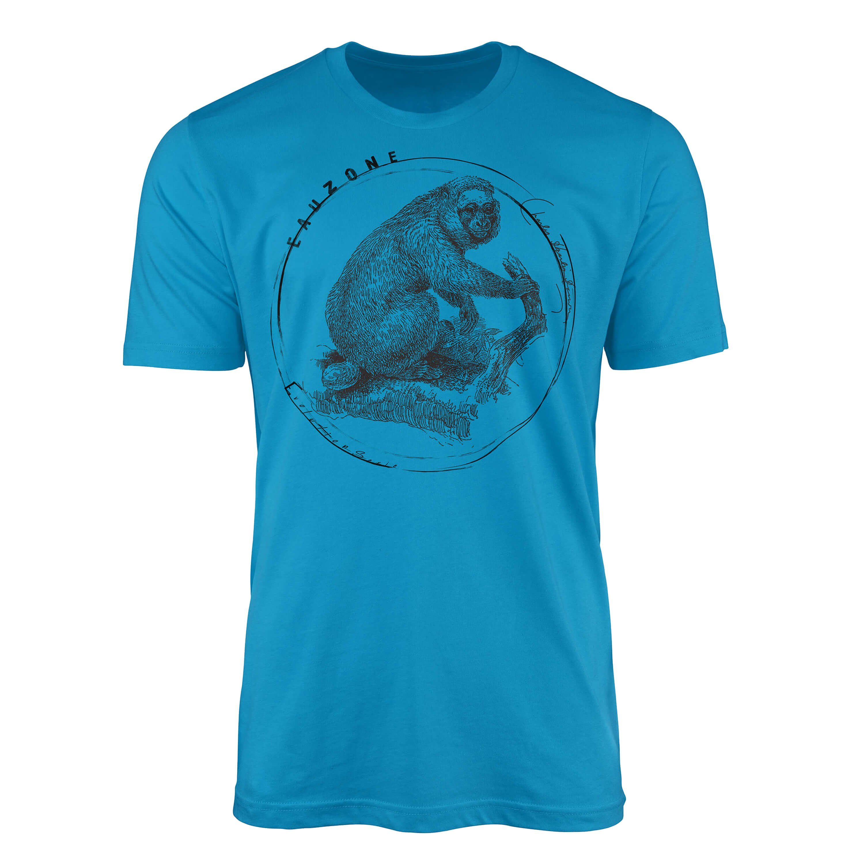 Sinus Art T-Shirt Evolution Herren T-Shirt Kahlkopf-Saki Atoll