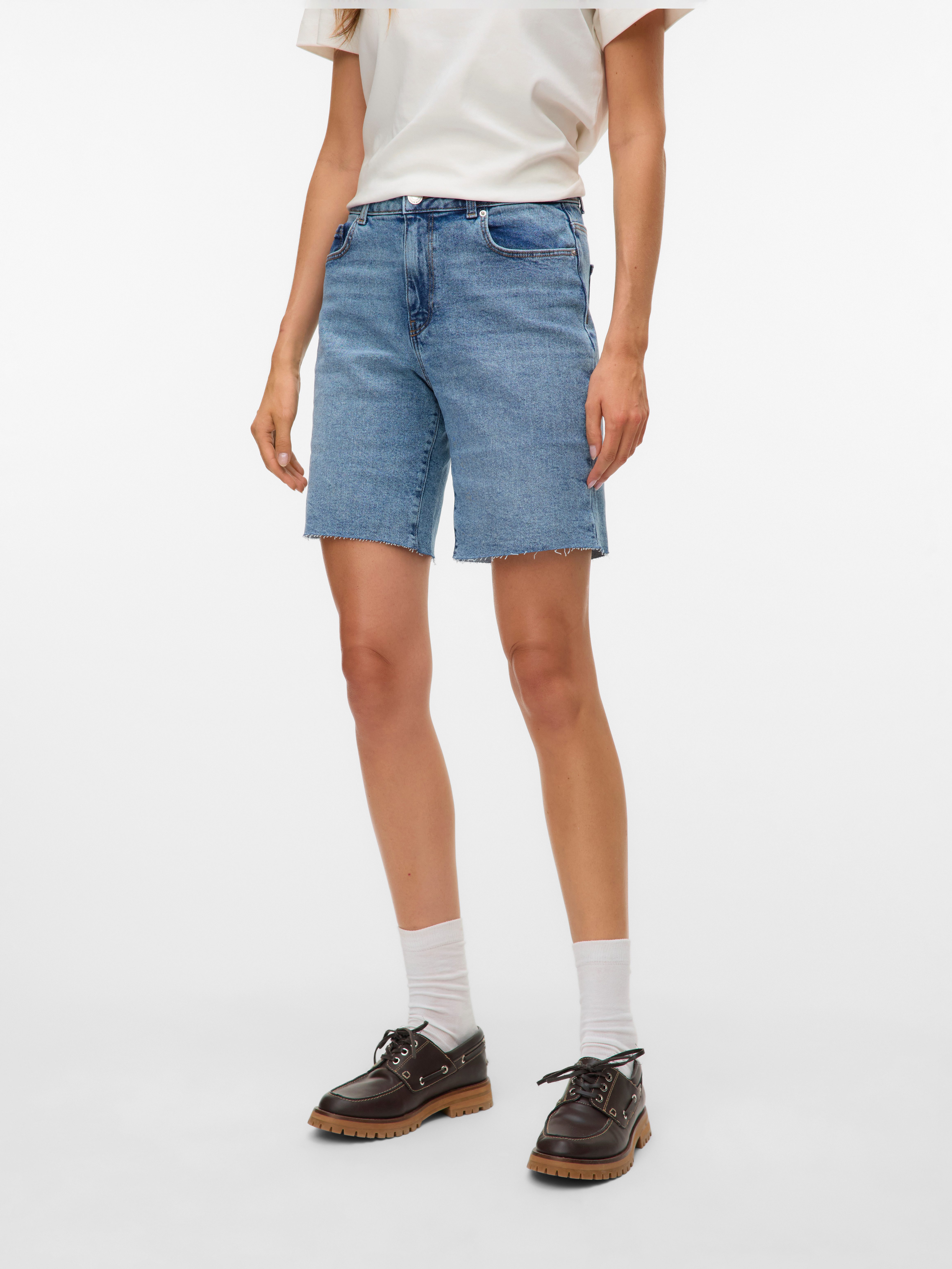 Vero Moda Jeansshorts VMCLEO HR LONG DNM SHORTS MIX NOOS günstig online kaufen