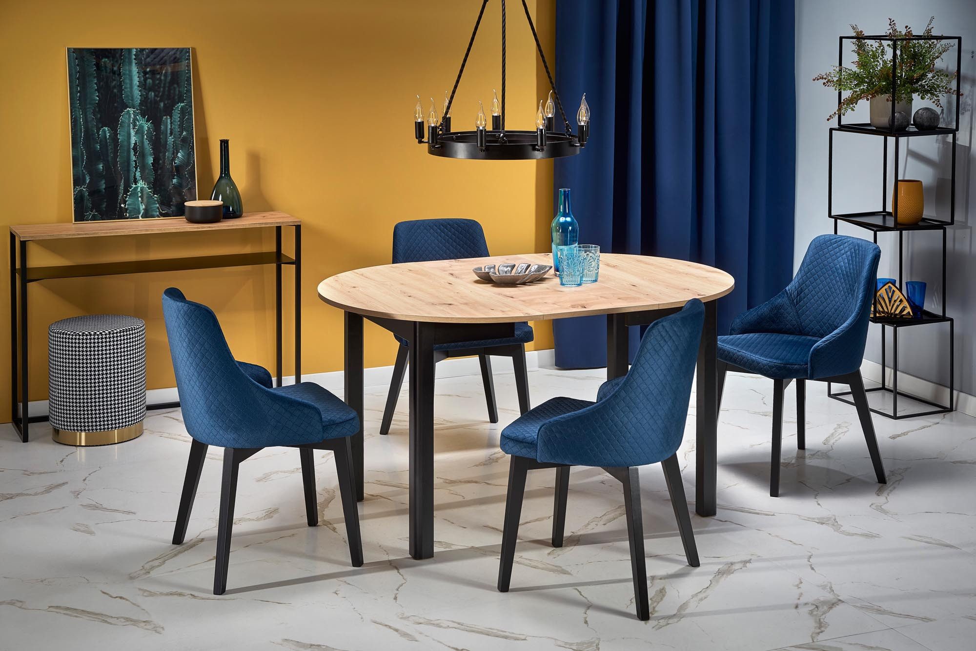 designimpex Esstisch Design rund HA-400 ausziehbar günstig online kaufen