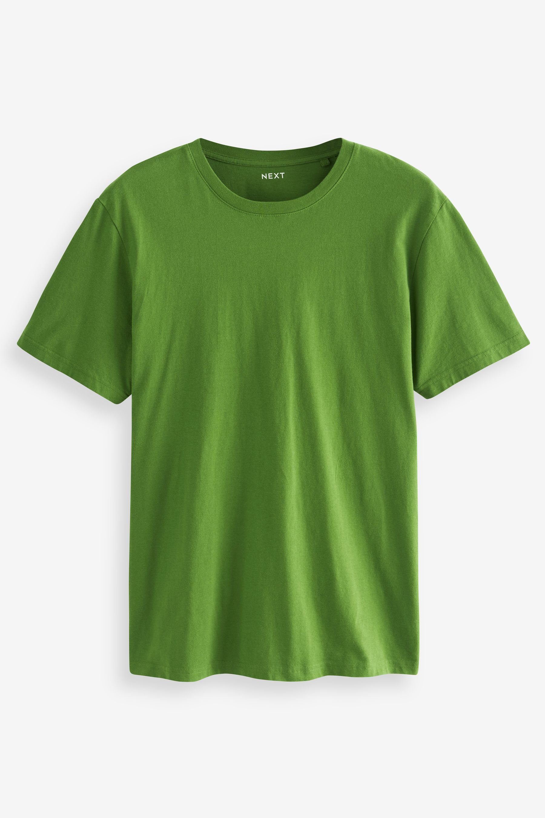 Next T-Shirt Essential T-Shirt mit Rundhalsausschnitt (1-tlg) Olive Green