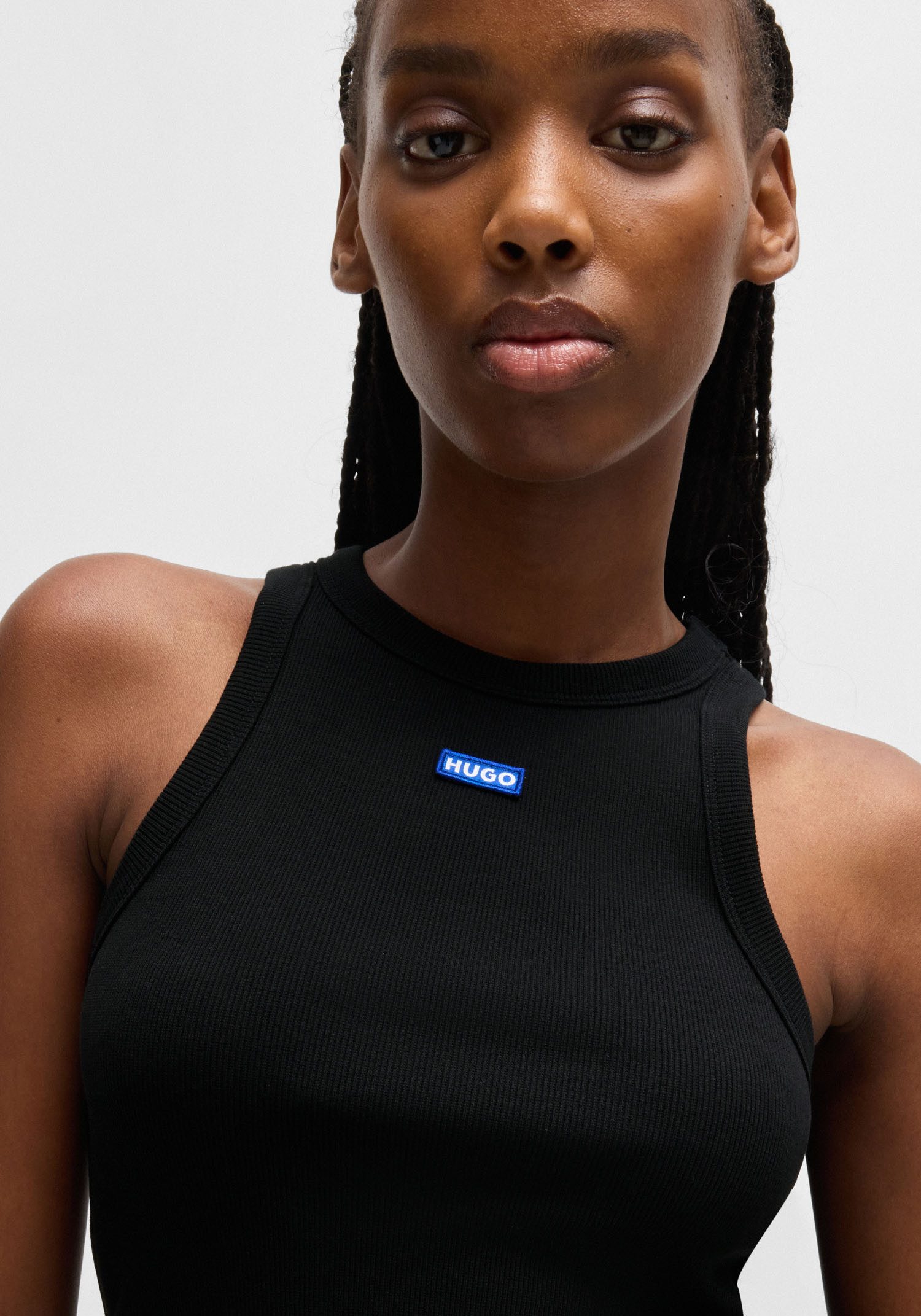 HUGO Blue Tanktop Easy Tank Stretch-Baumwolle, Slim Fit