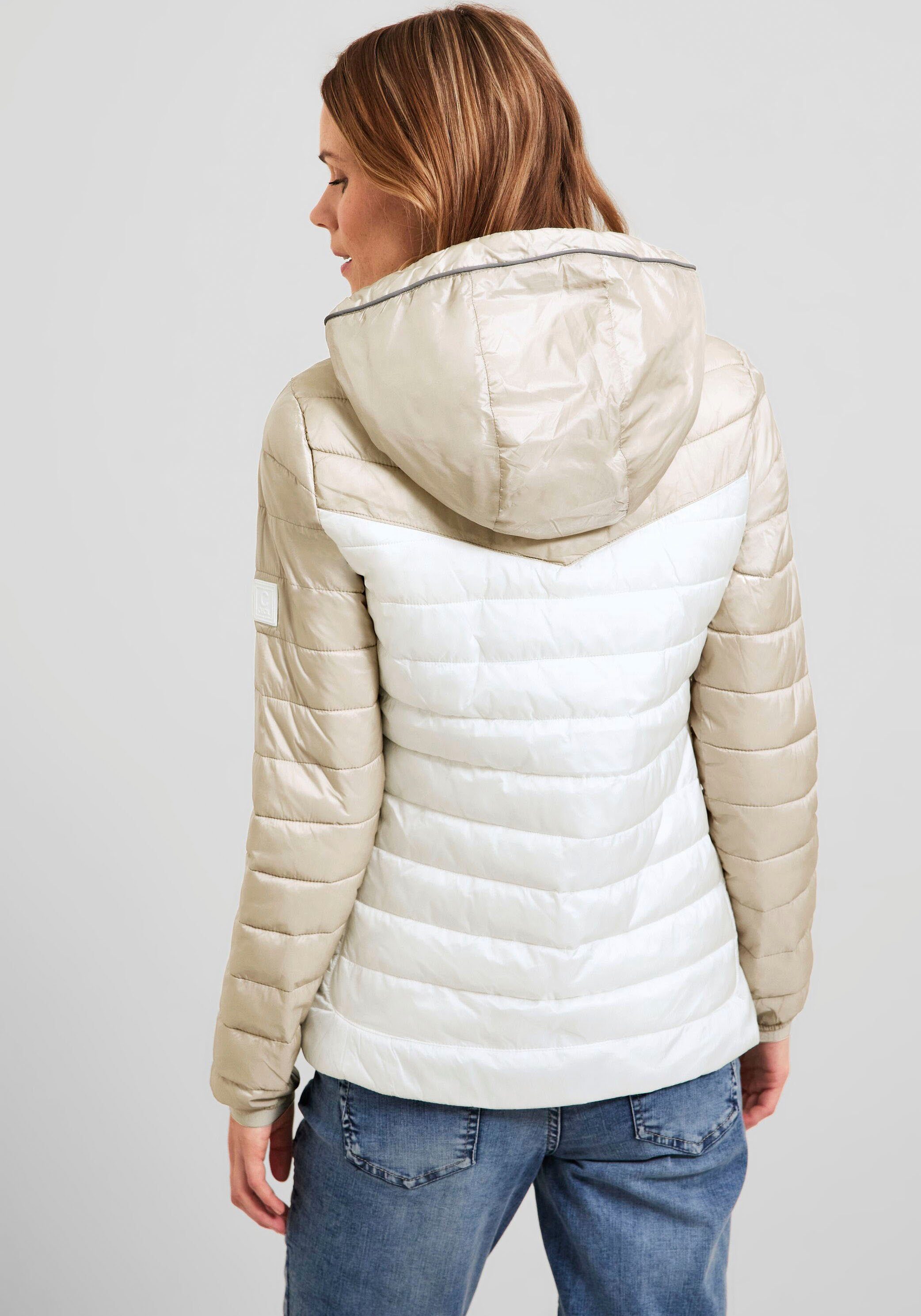 Cecil Steppjacke Steppmix savannah im beige figurschmeichelnden