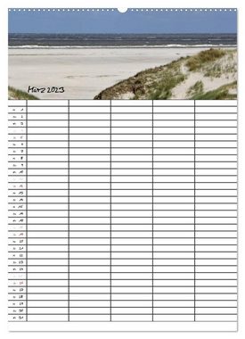 CALVENDO Wandkalender Urlaubsparadies Amrum / Familienplaner (Premium, hochwertiger DIN A2 Wandkalender 2023, Kunstdruck in Hochglanz)