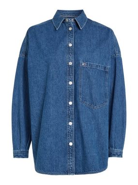 Tommy Jeans Jeansbluse TJW SPR OVS DENIM OVERSHIRT mit Logostickerei