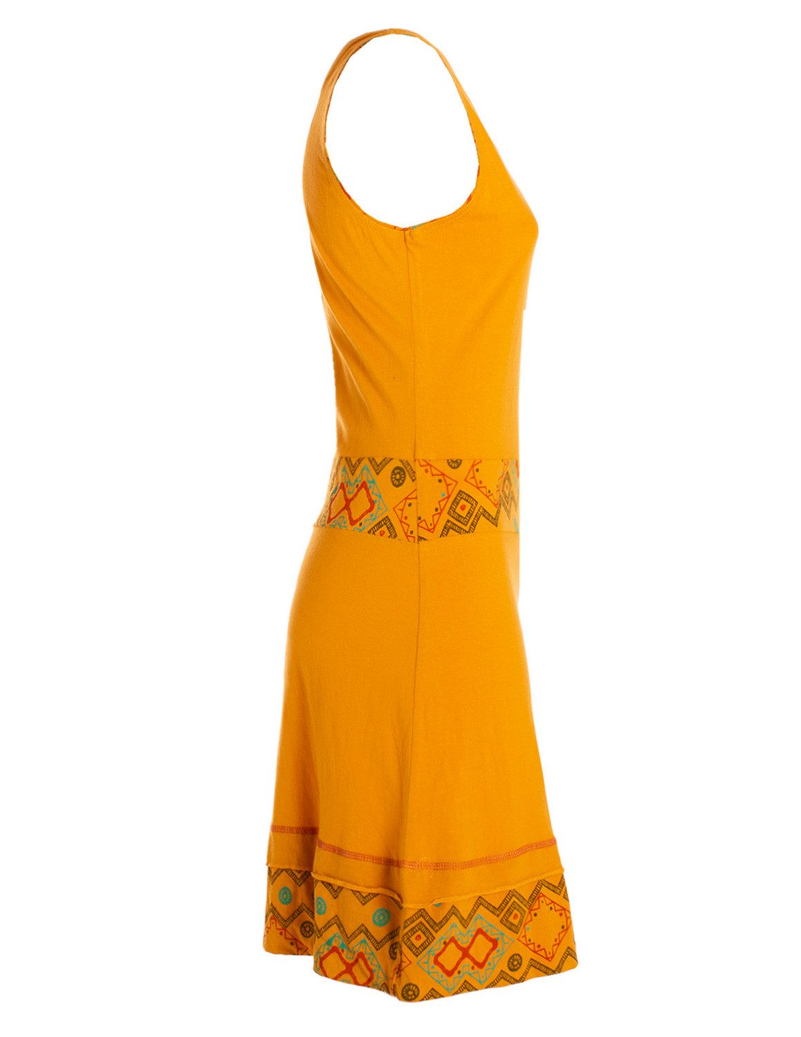 Vishes Sommerkleid Damen Trägerkleid Jersey Ethno Azteken Bordüre Alternative Mode, Boho, Hippie, Ethno, Festival