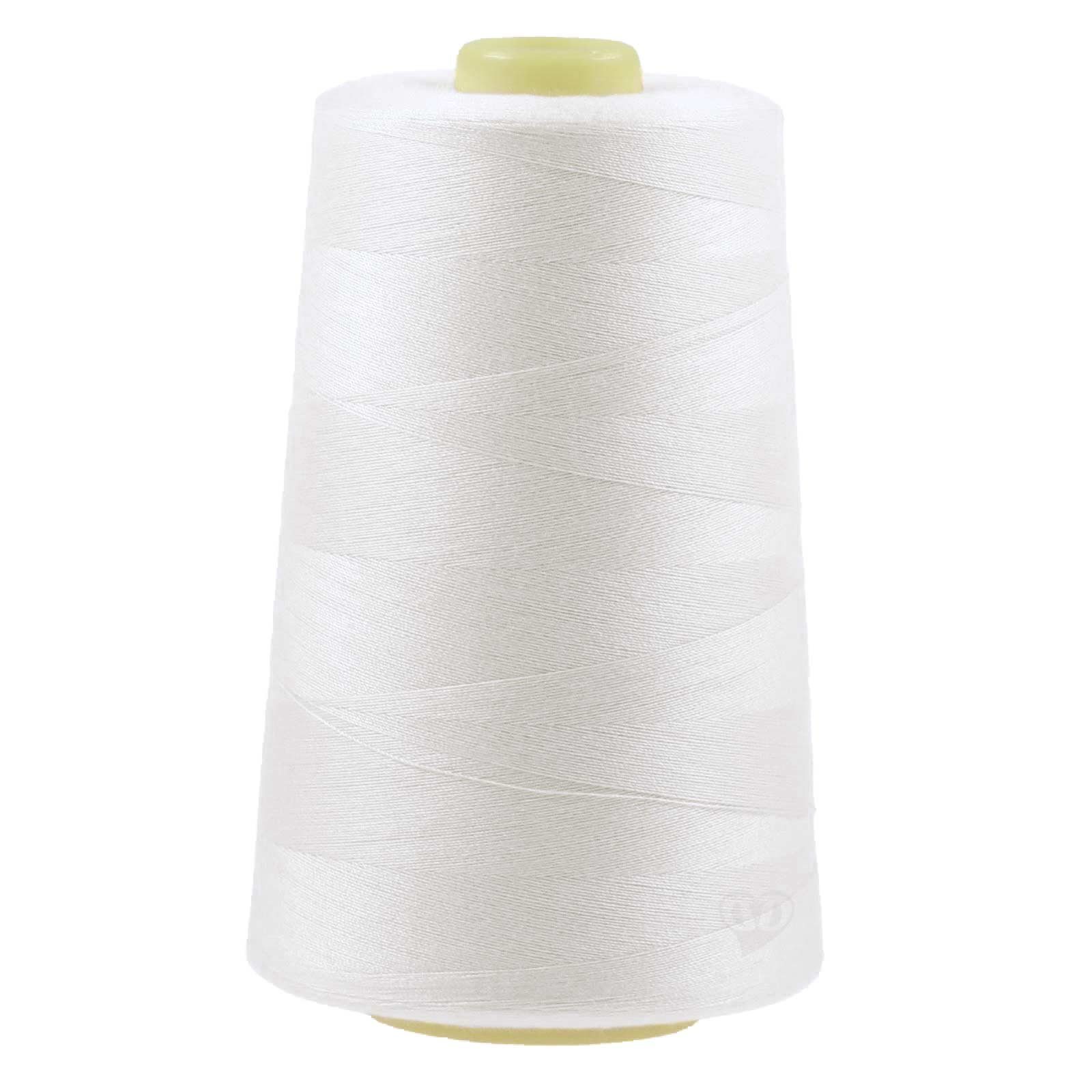 maDDma 4572m Qualitäts Overlock-Garn Overlock-Nähgarn Polyestergarn Overlockgarn, 4572 m, A501 reinweiß