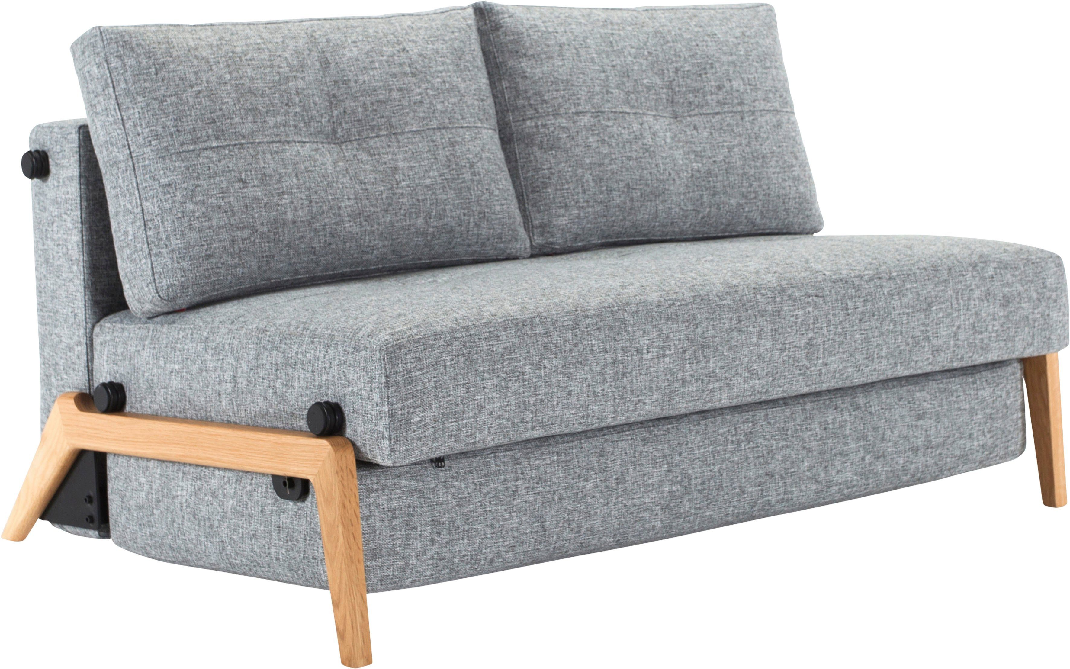 Klappsofa Kompaktes Schlafsofa INNOVATION LIVING ™ Eiche Füßen mit 565 aus Cubed, granit