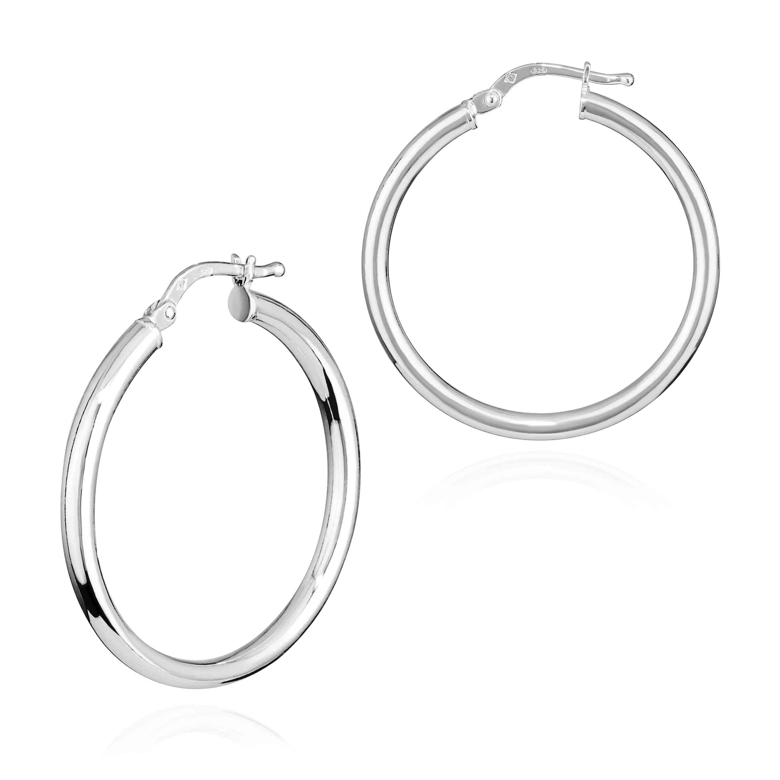 NKlaus Klappcreolen Paar 30mm Creolen 925 günstig online kaufen