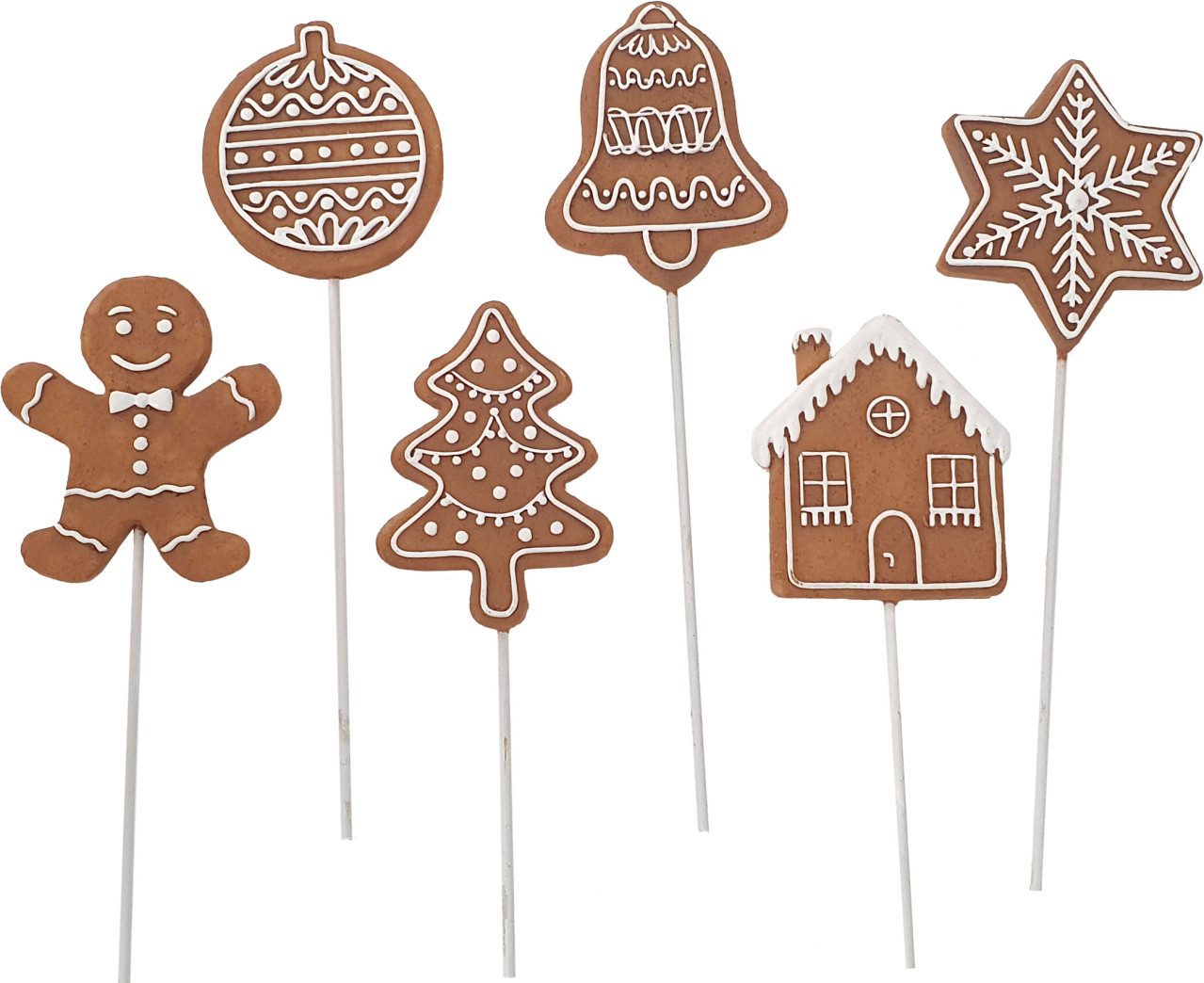 Figurendiscounter Weihnachtsfigur Figur Pfefferkuchen-Stecker 20 x 6 x 1 cm braun