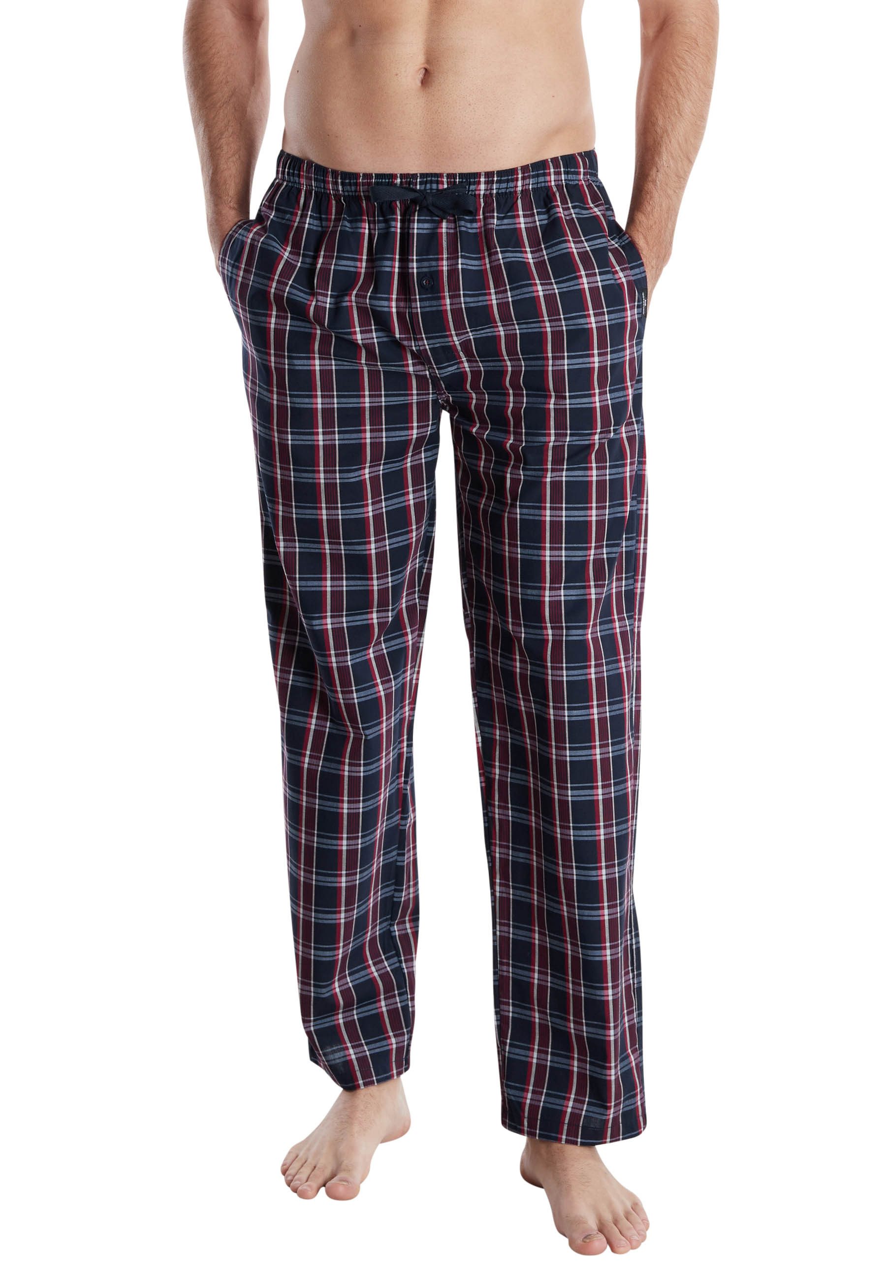 GÖTZBURG Pyjamahose Clubhouse Baumwolle, Seitentaschen, bequem, feuchtigkeitsregulierend