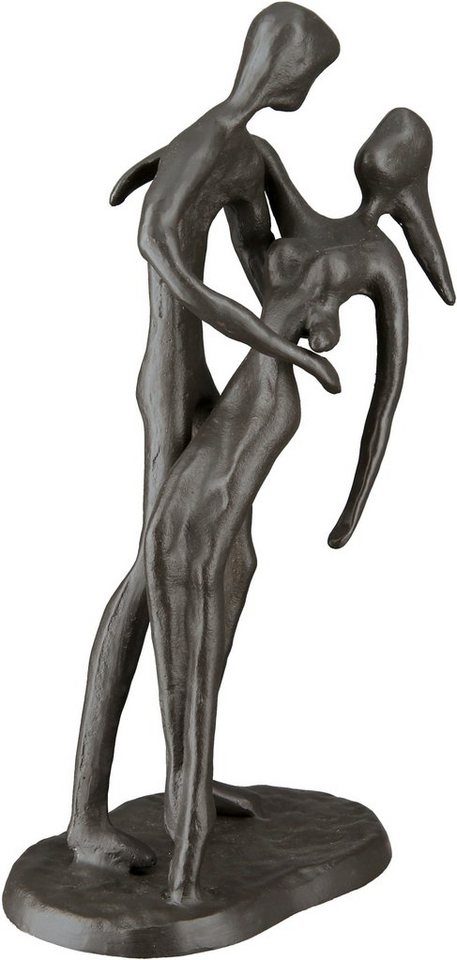 Casablanca by Gilde Dekofigur »Design Skulptur Im Arm, braun« (1 Stück), Dekoobjekt, aus Metall, Höhe 20 cm, Pärchen, Wohnzimmer-HomeTrends