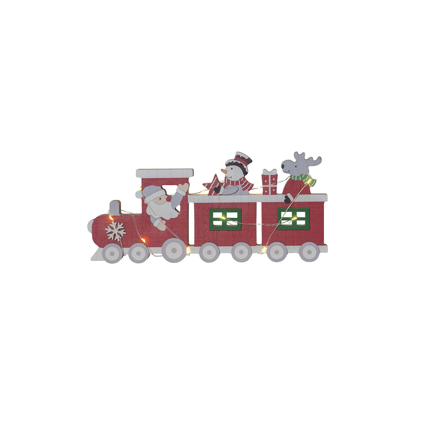 STAR TRADING LED Dekolicht Billy, Verspielte Weihnachtsleuchte,Billy' aus Holz, Weihnachtszug mit 10 LE