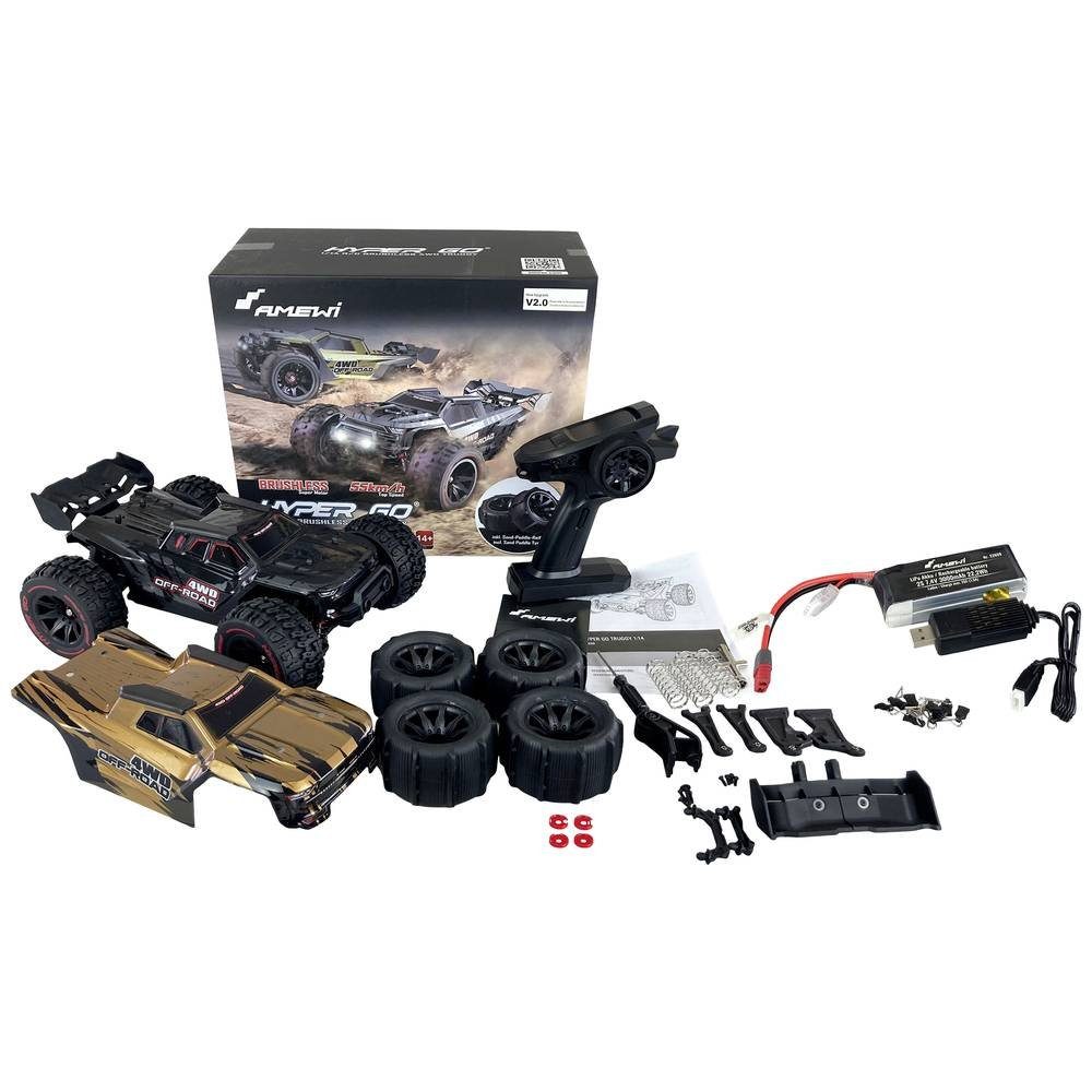 RC-Auto Truggy brushless 4WD 1:14 RTR inkl. Wheelie-Bar
