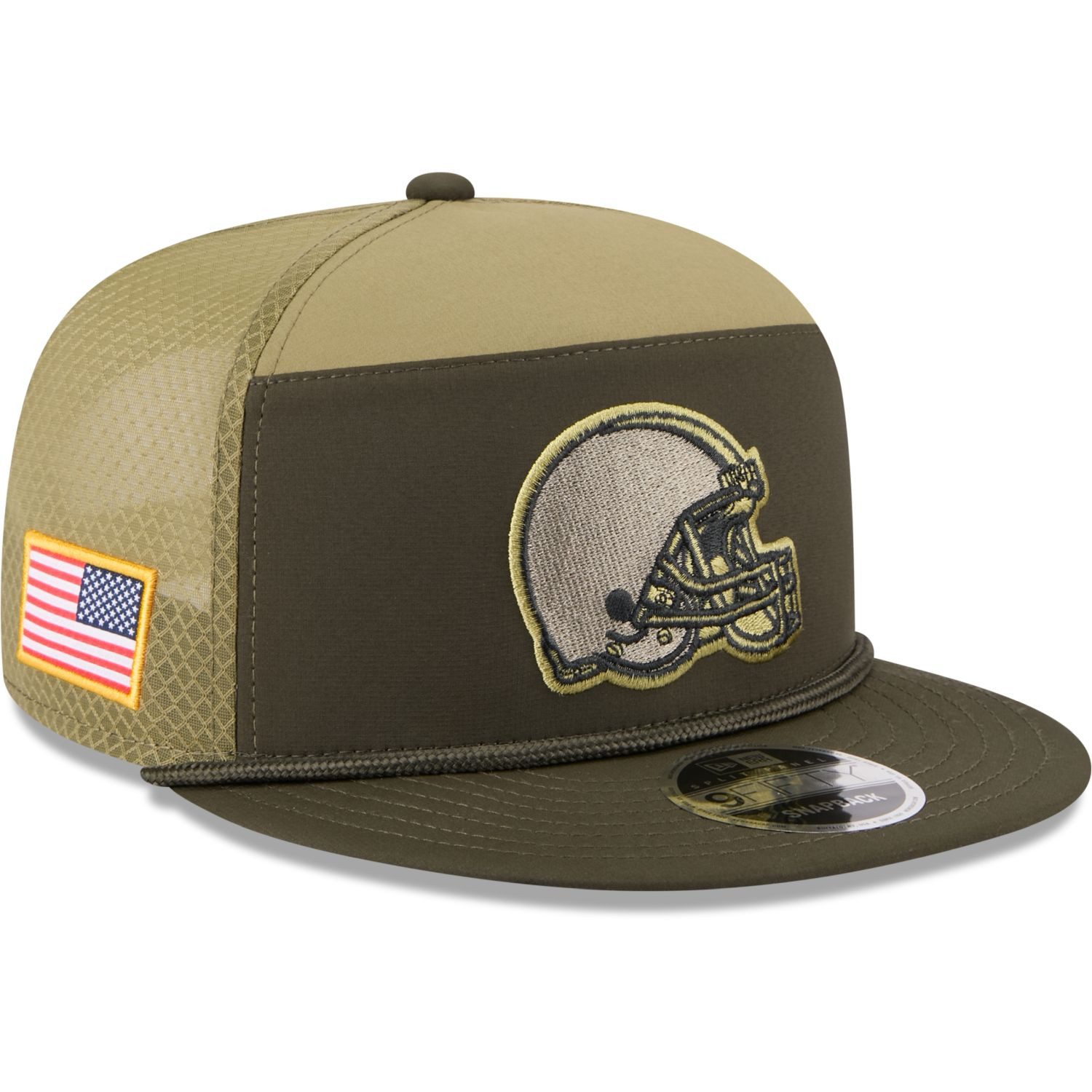 New Era Snapback Cap 9Fifty Split Panel SALUTE Cleveland Browns