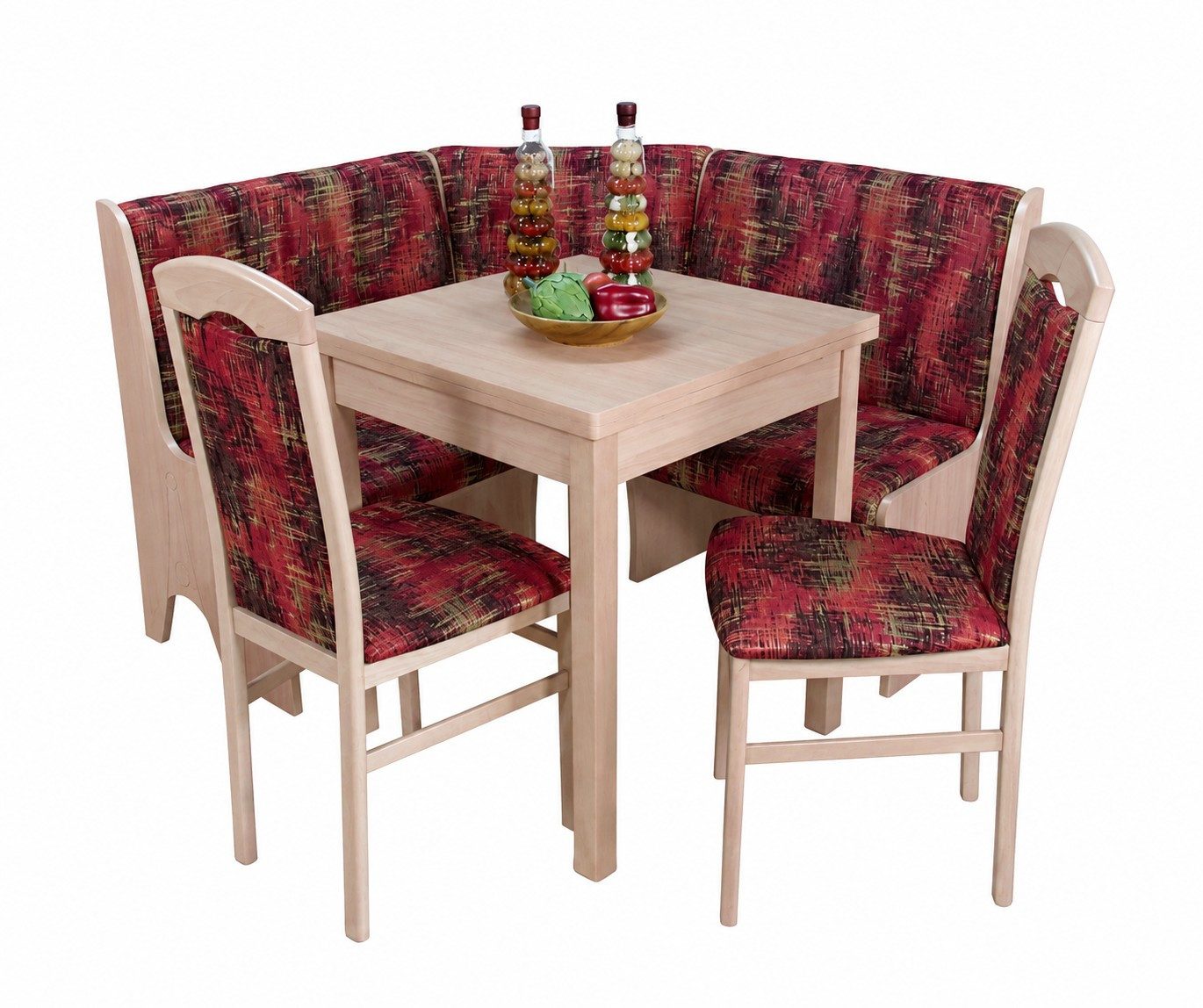 moebel-direkt-online Eckbankgruppe 4teilige Eckbankgruppe, Stellmaß 125x125 cm, (Spar-Set, 4teiliges Set)