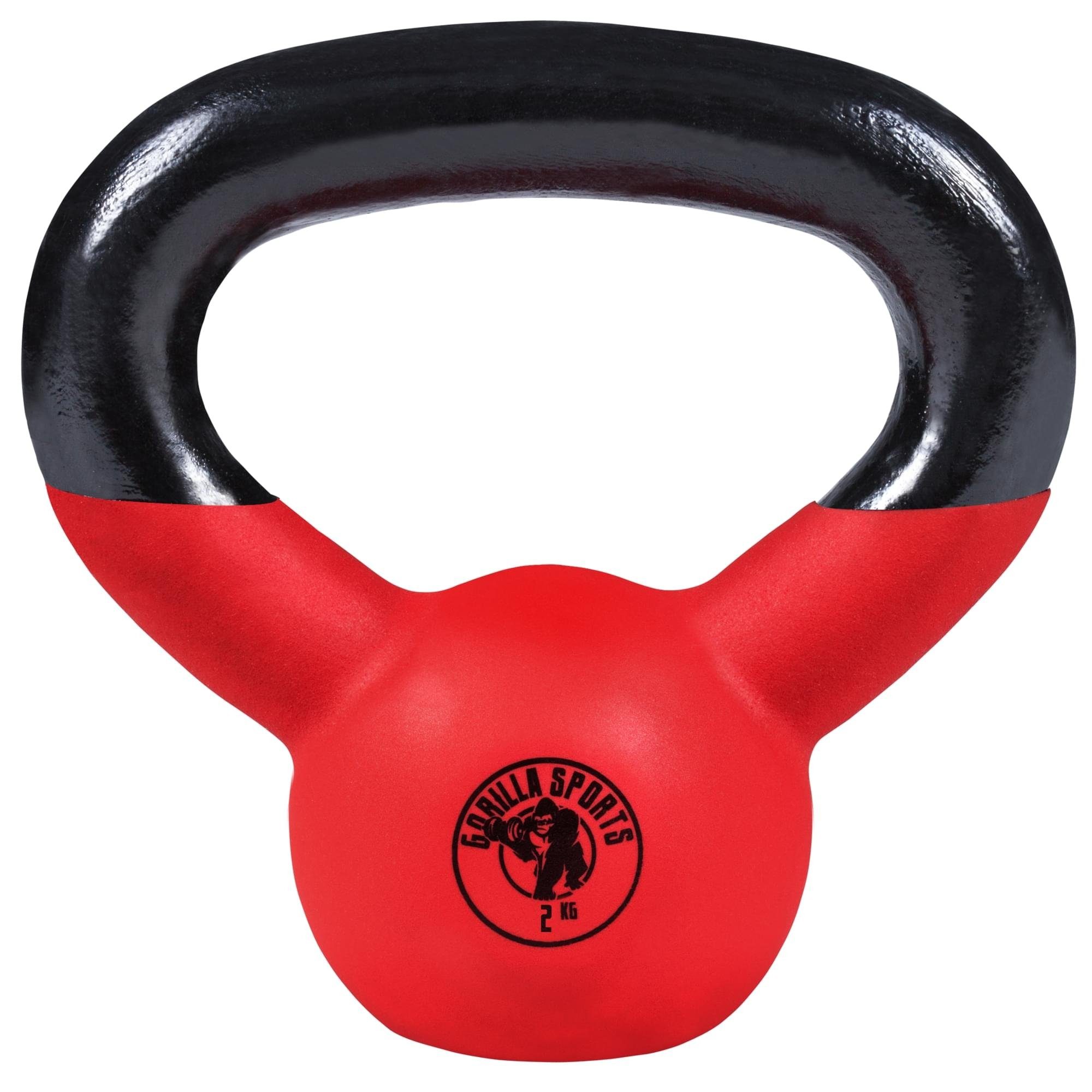 Gusseisen, Schwunghantel, 2 kg - 32 Neopren Gewichte, - Kettlebell (Einzeln GORILLA Kugelhantel, Set) SPORTS /