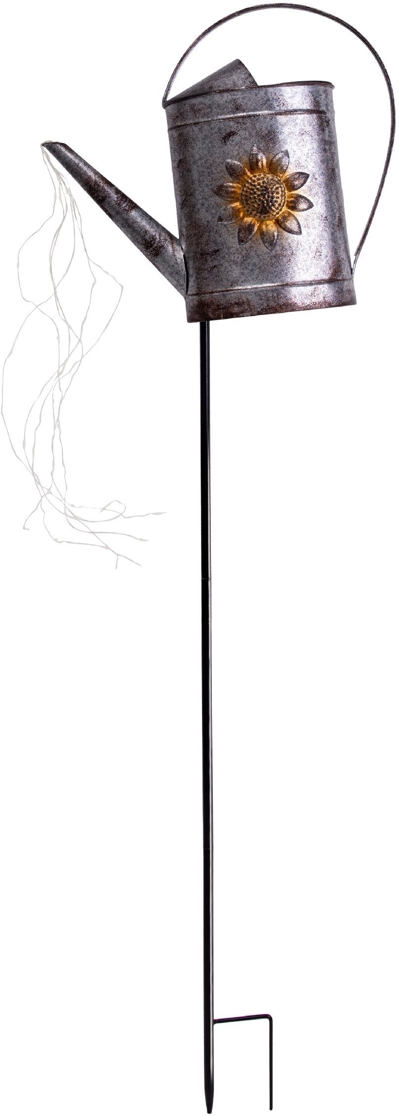 näve LED Solarleuchte Gießkanne, LED fest integriert, Warmweiß, Solar