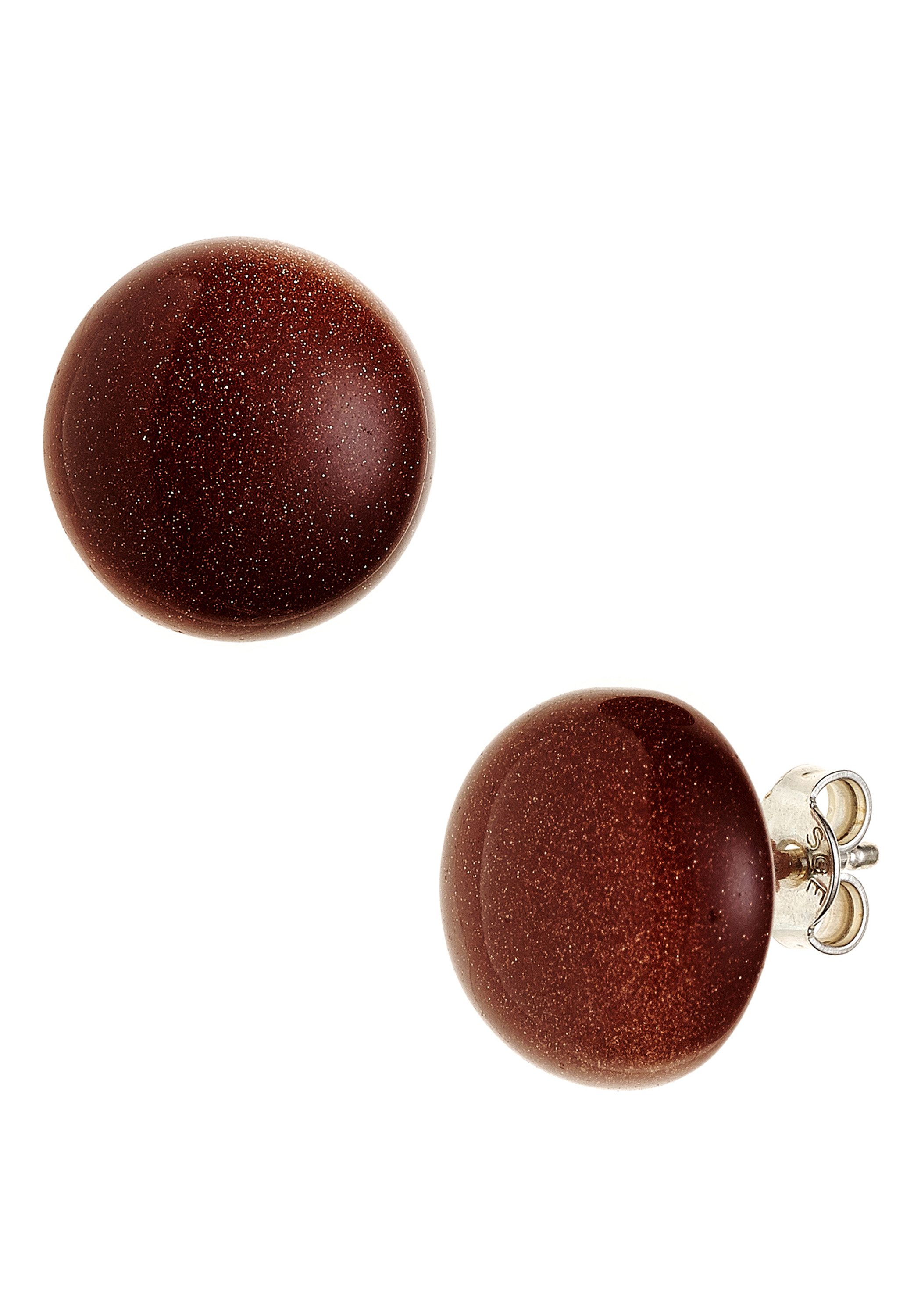 JOBO Paar Ohrstecker Ohrringe Silberohrringe rund 12 mm, 925 Silber mit Gol günstig online kaufen