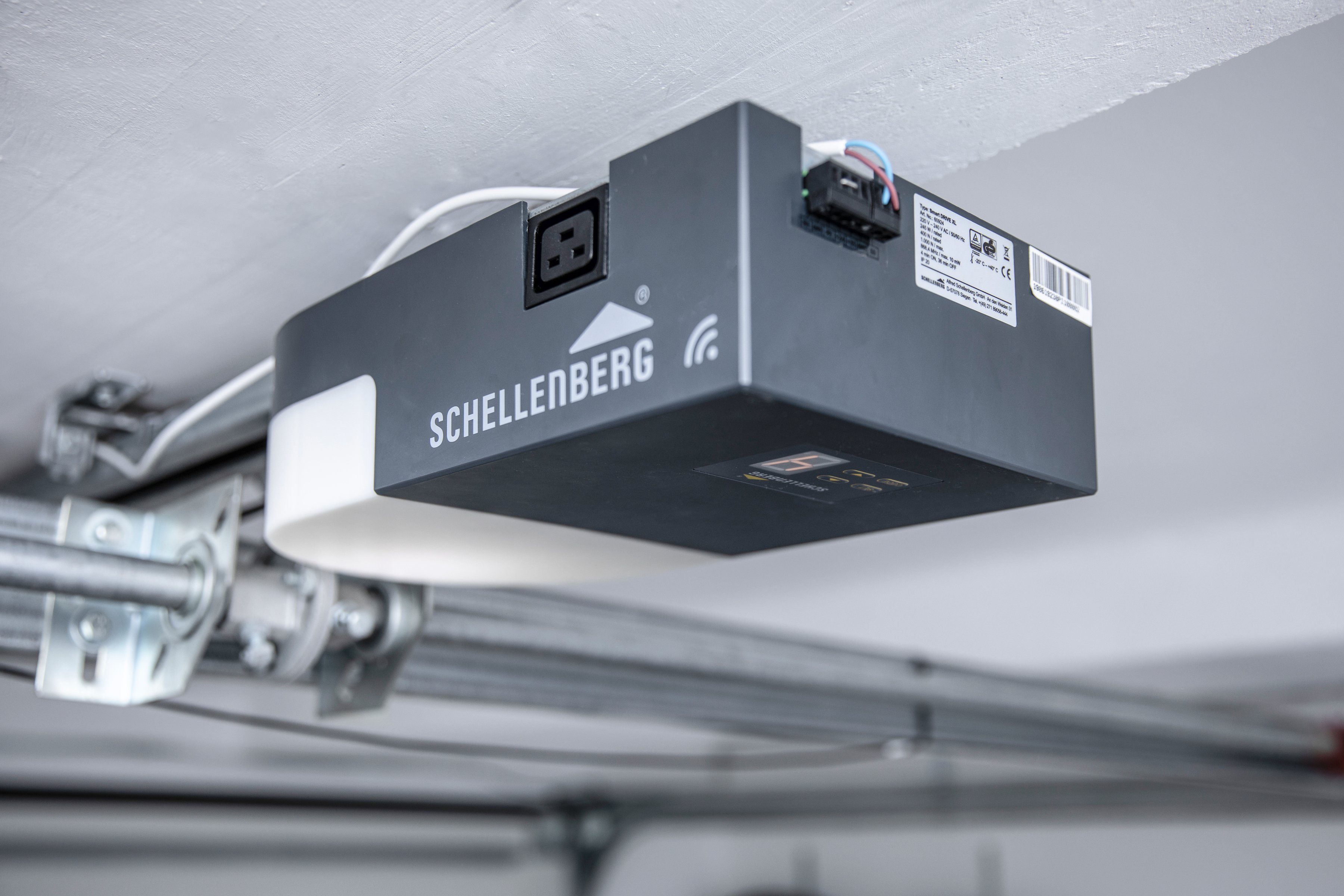 XL, bis SCHELLENBERG Schwing- schienengeführte Garagentorantrieb 1000 14 N für Smart Sektionaltore DRIVE und m²,