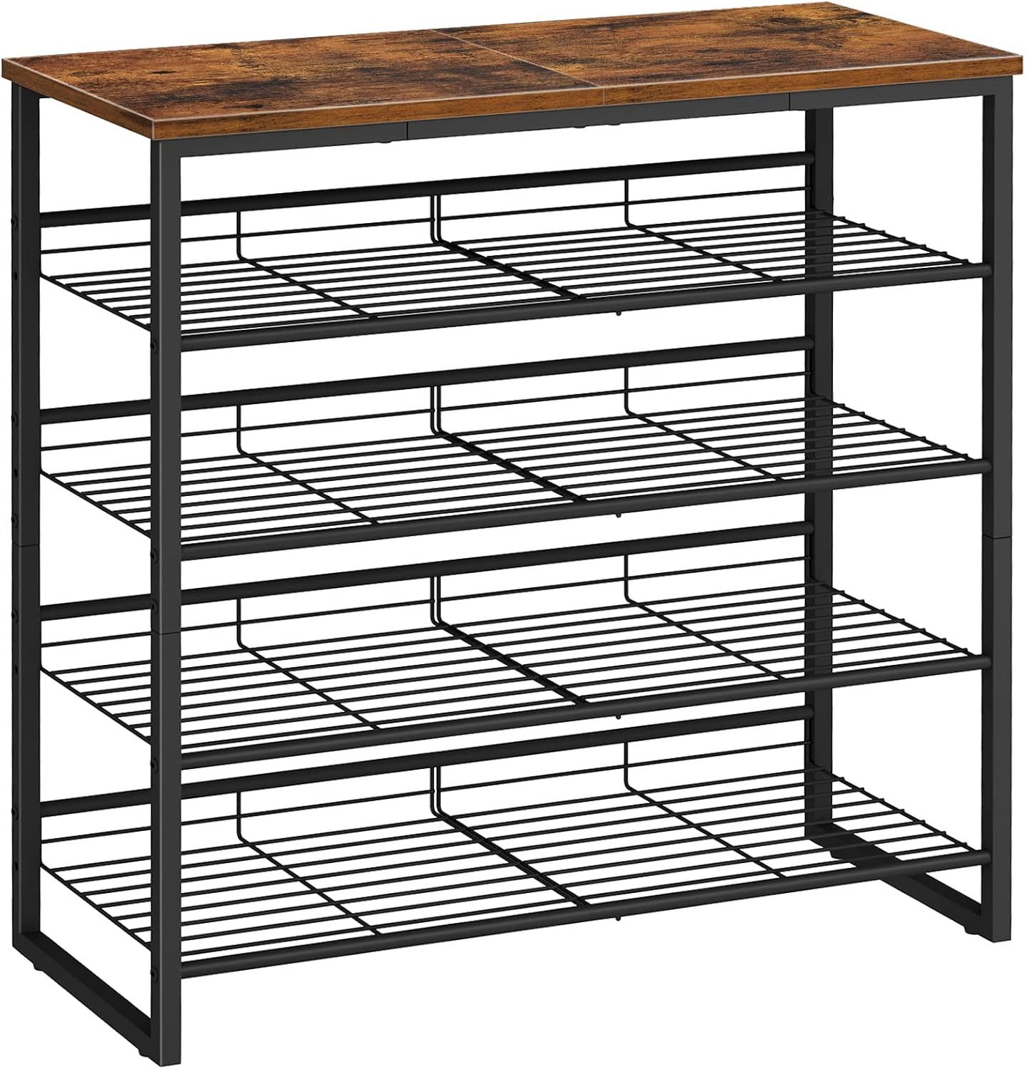 Hoobro Schuhregal 5-lagiger Schuhschrank, verstellbare Schuhablage, flach o günstig online kaufen