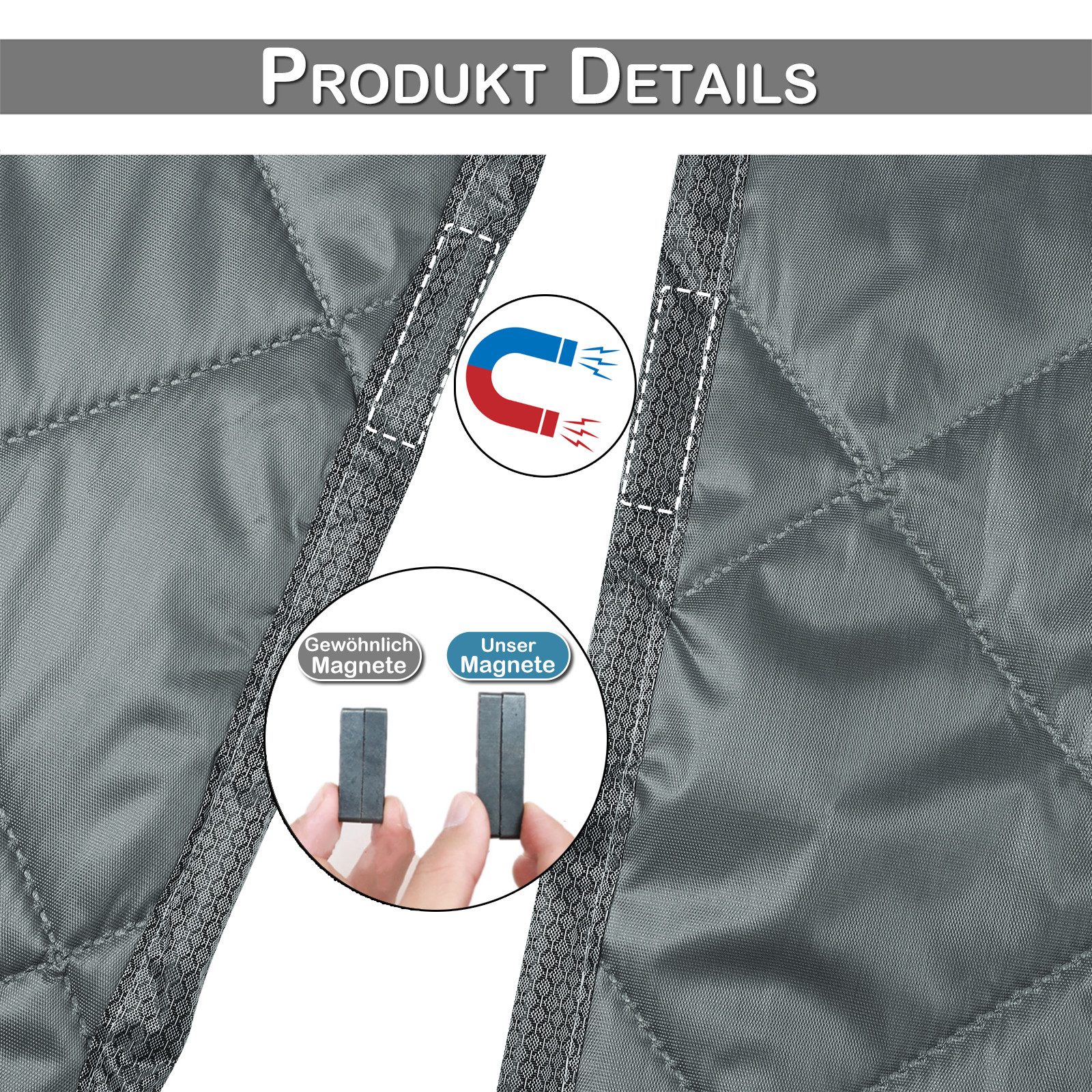 BTTO V&G Türvorhang Wärmeschutzvorhang Magnetisch Türvorhang Gesteppter Ter günstig online kaufen