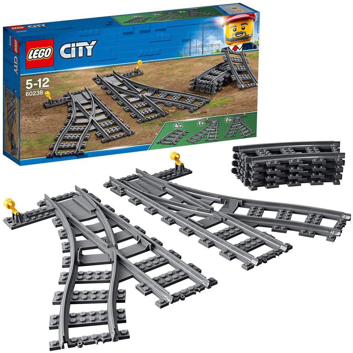 in (6 St), Made Konstruktionsspielsteine LEGO® City, (60238), Tracks Switch Europe LEGO®