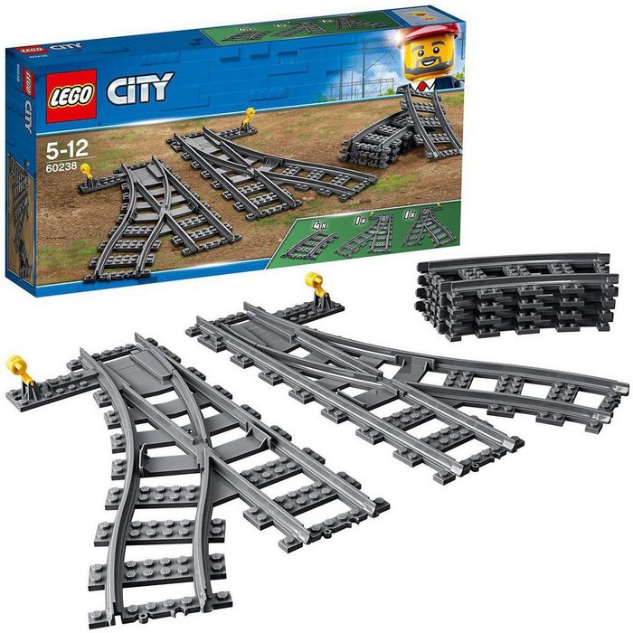 LEGO® Konstruktionsspielsteine Switch Tracks (60238) LEGO® City (6 St) Made in Europe