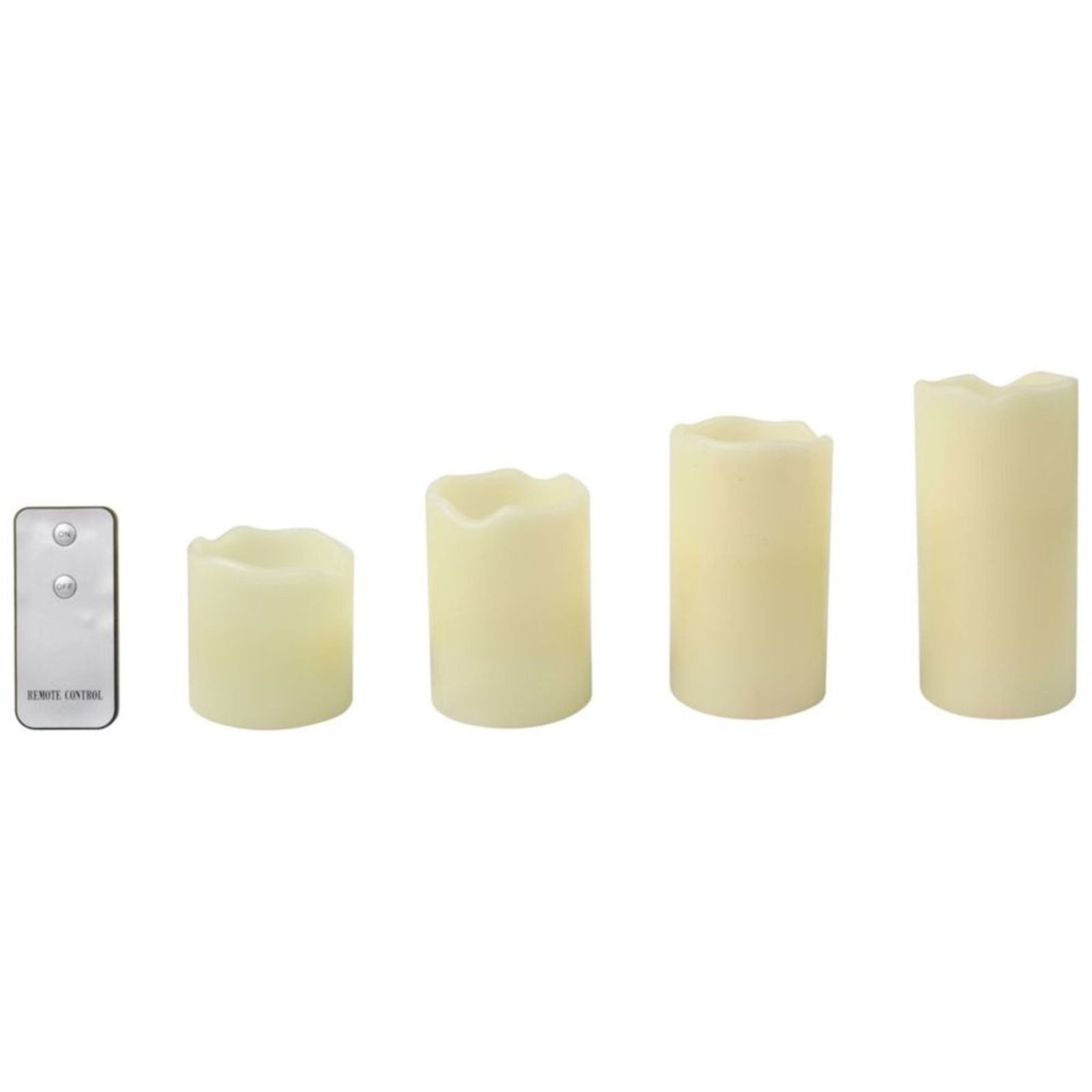 Gravidus LED-Kerze 4 LED Echtwachskerzen flackernd mit Fernbedienung