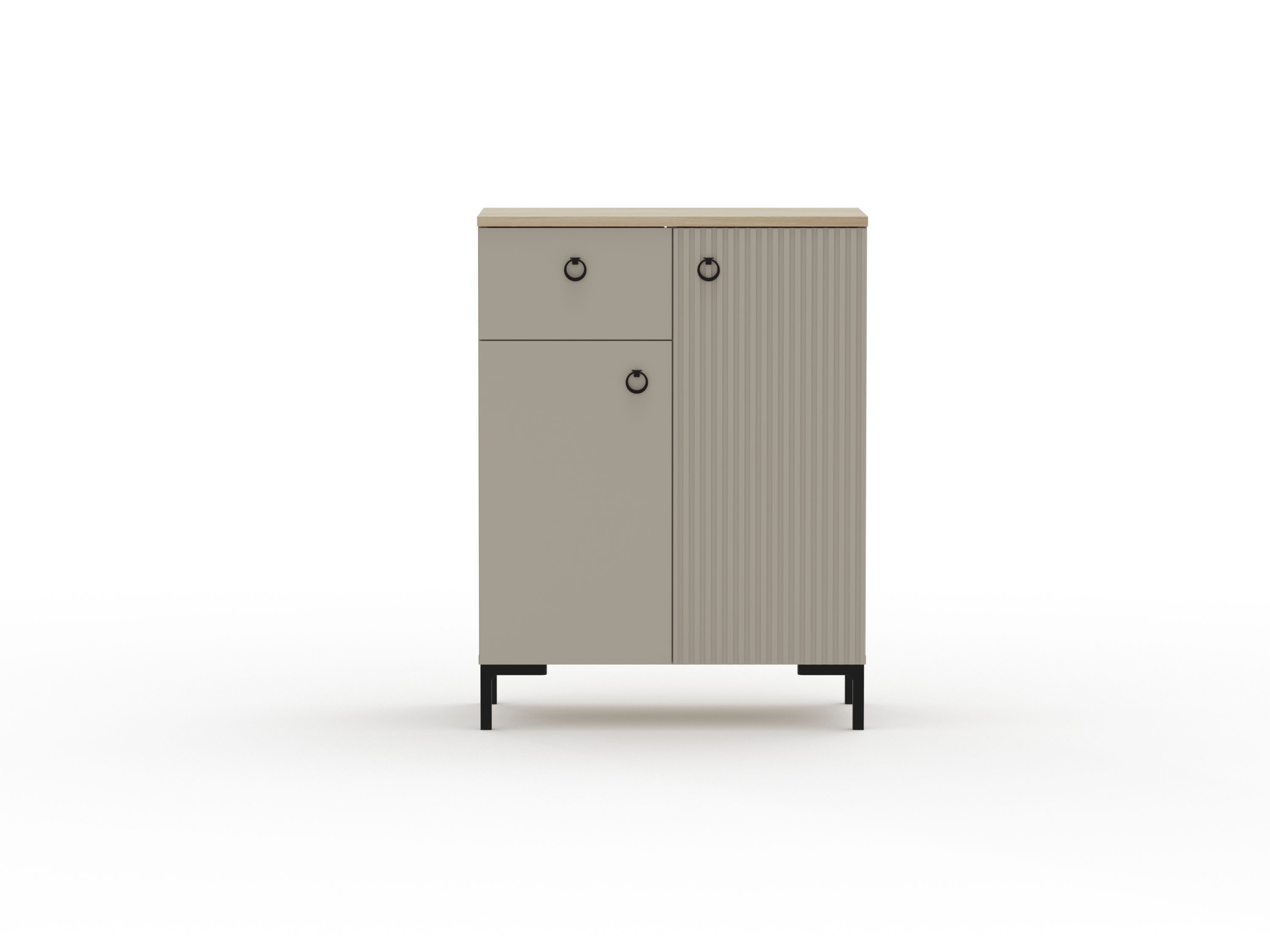 trendteam Kommode, Mit Schublade in Cashmere & Silverjack Eiche Dekor 70x93x41 cm